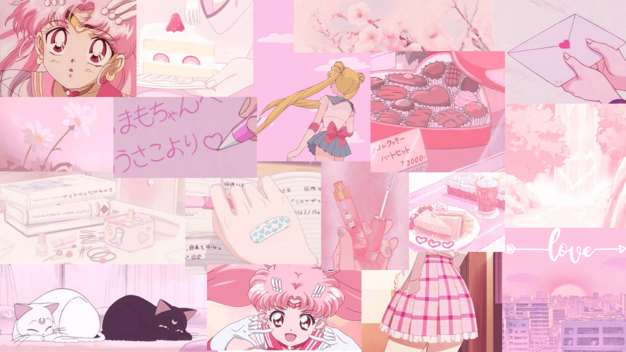 1280x720 Pastel Pink Anime Laptop Wallpaper.novocom.top, Desktop