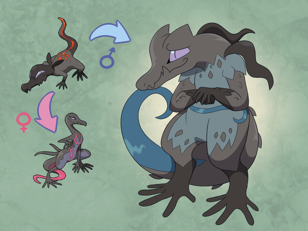 1030x770 I made a male evolution for Salandit!, Desktop