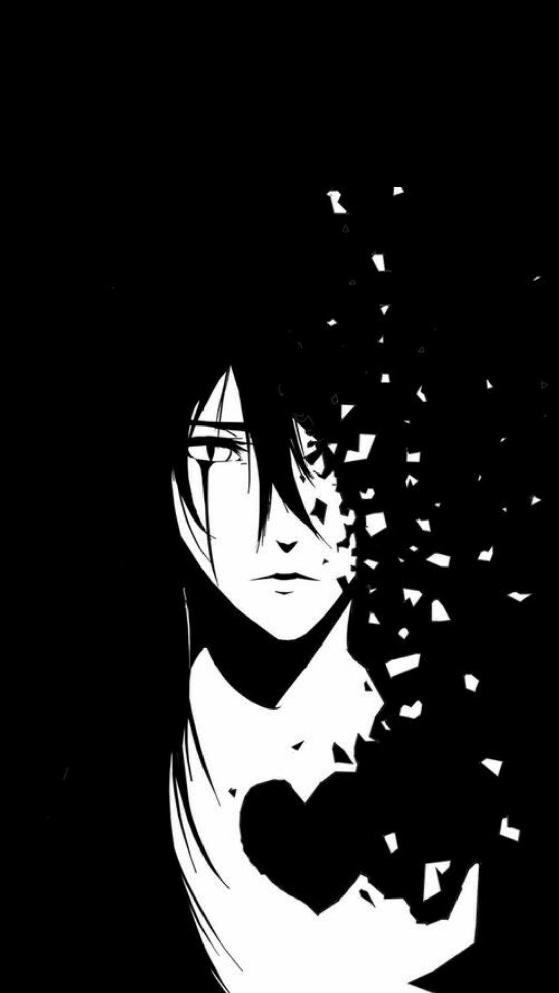 1110x1970 Anime Black and White iPhone Wallpaper Free Anime Black and White iPhone Background, Phone