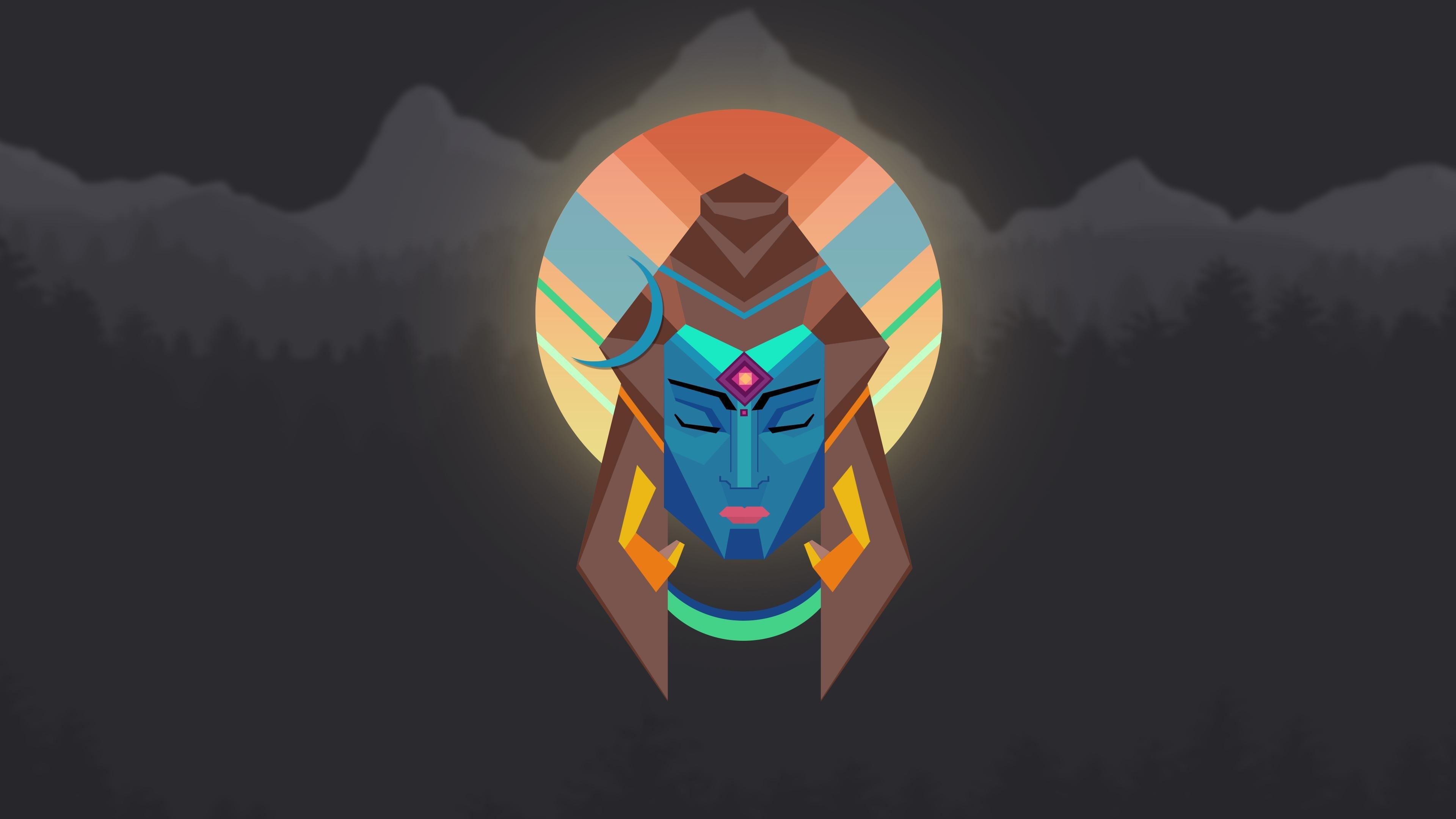 3840x2160 Lord Shiva Minimal 4K wallpaper, Desktop