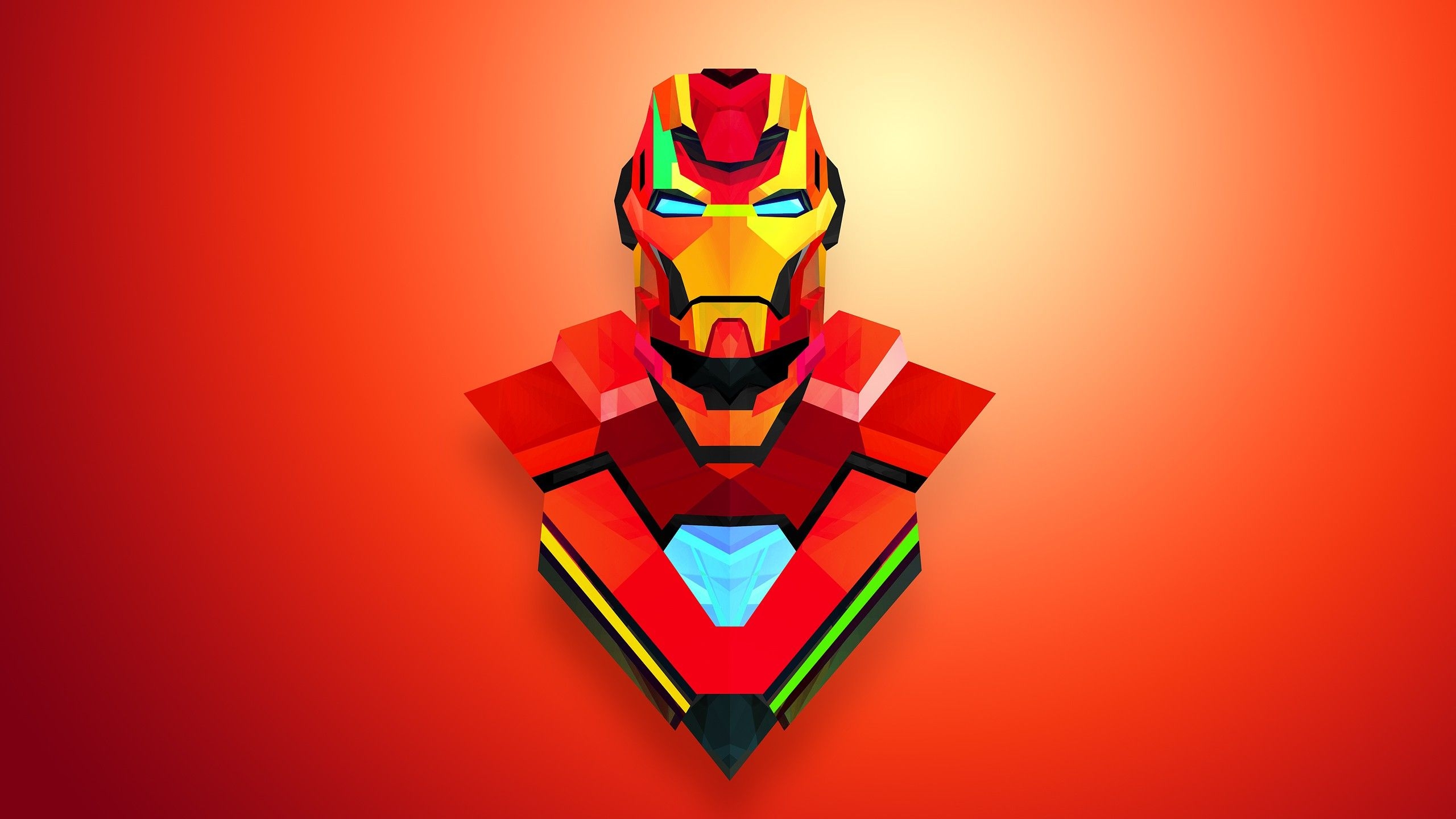 2560x1440 abstract, Iron Man, Red, Justin Maller Wallpaper HD / Desktop, Desktop