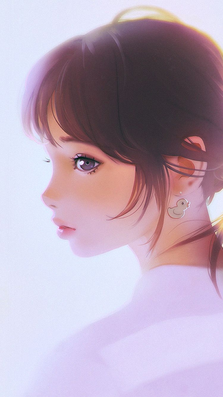 750x1340 iPhone 6 wallpaper. girl face cute ilya kuvshinov illustration art, Phone