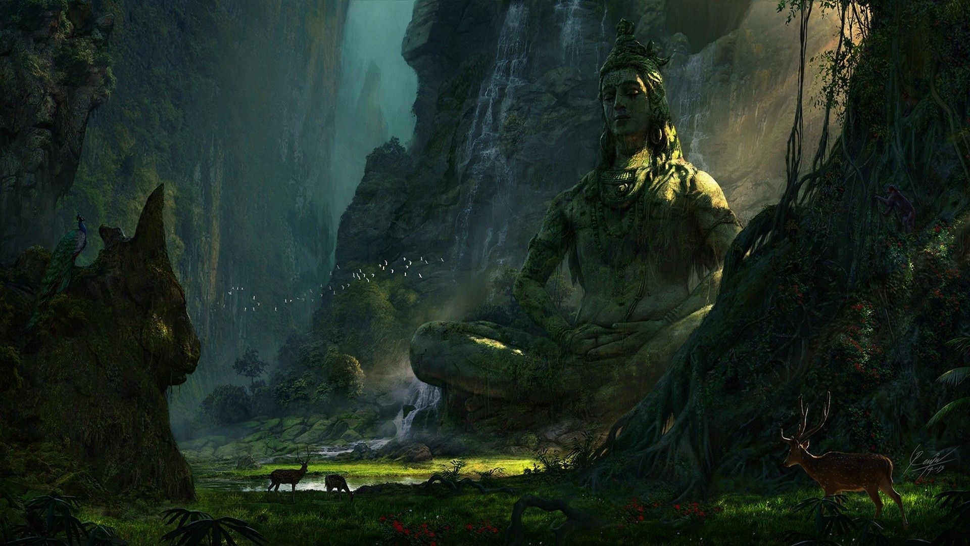 1920x1080 Unexplored Ruins Lord Shiva. wallpaper, Desktop