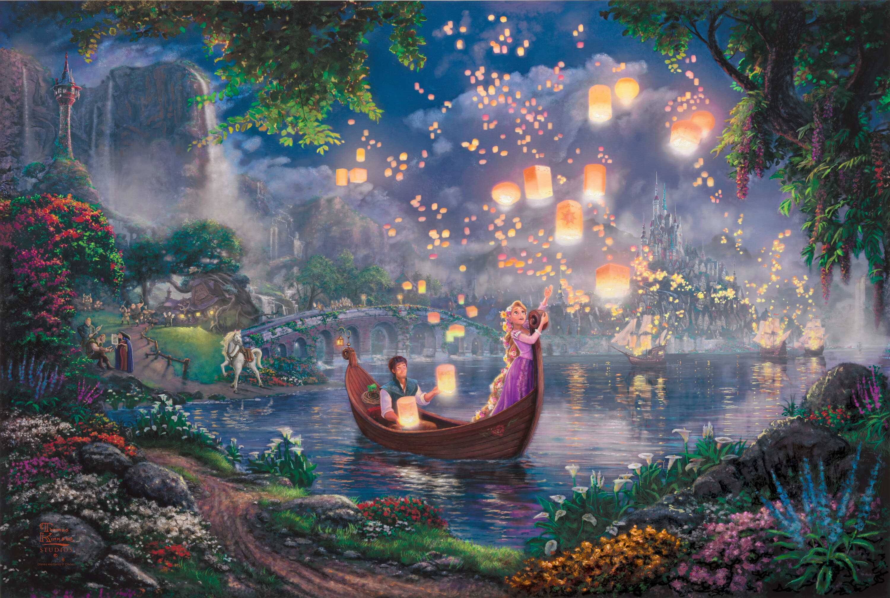 3000x2020 Free download Tangled Wallpaper Thomas Kinkade painting Kinkade Walt Disney 50 [] for your Desktop, Mobile & Tablet. Explore Disney Wallpaper HD 3D Widescreen. Disney 1920x1200 Wallpaper High Definition, Desktop