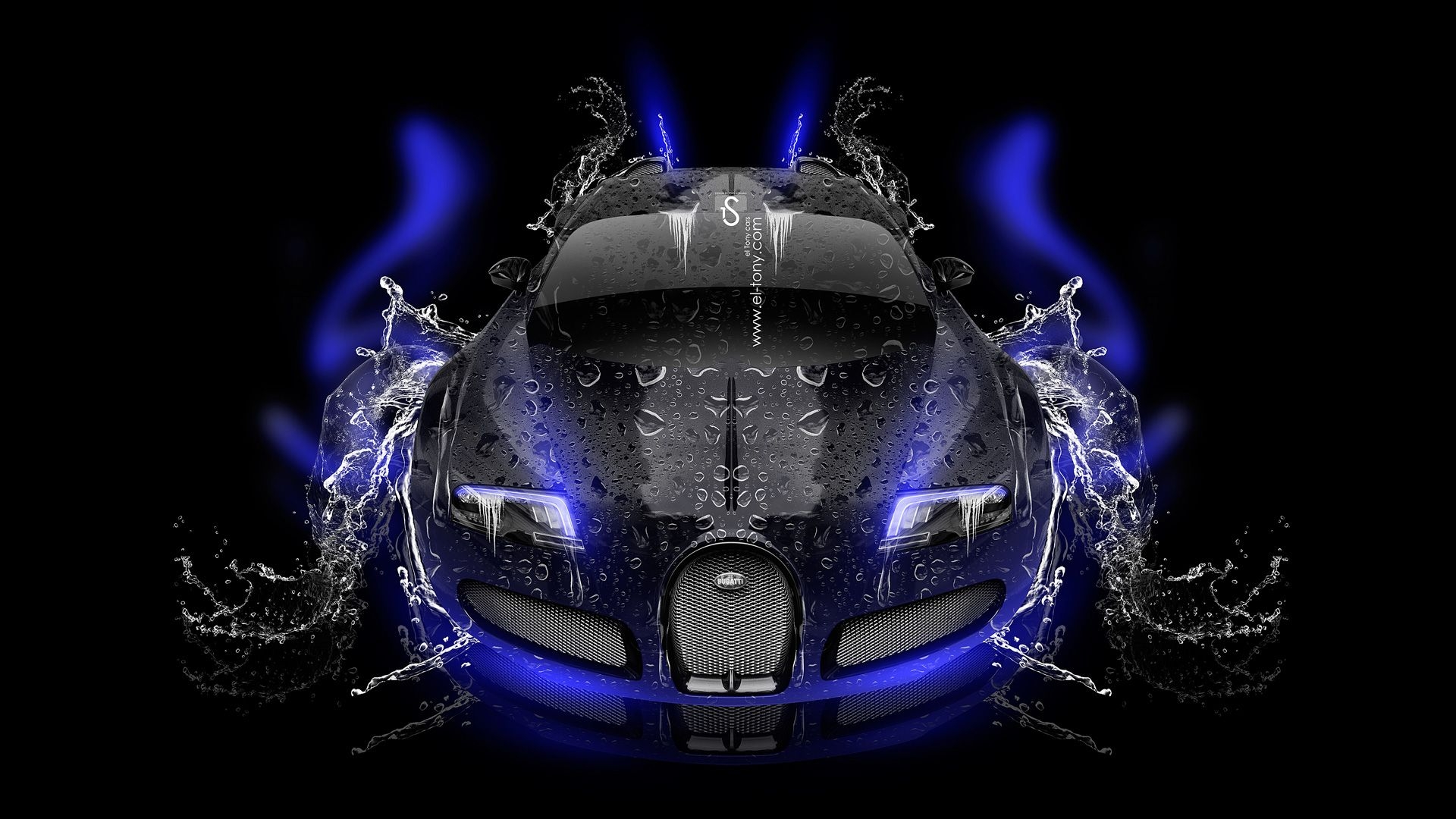 1920x1080 Neon Wallpaper Bugatti, Desktop