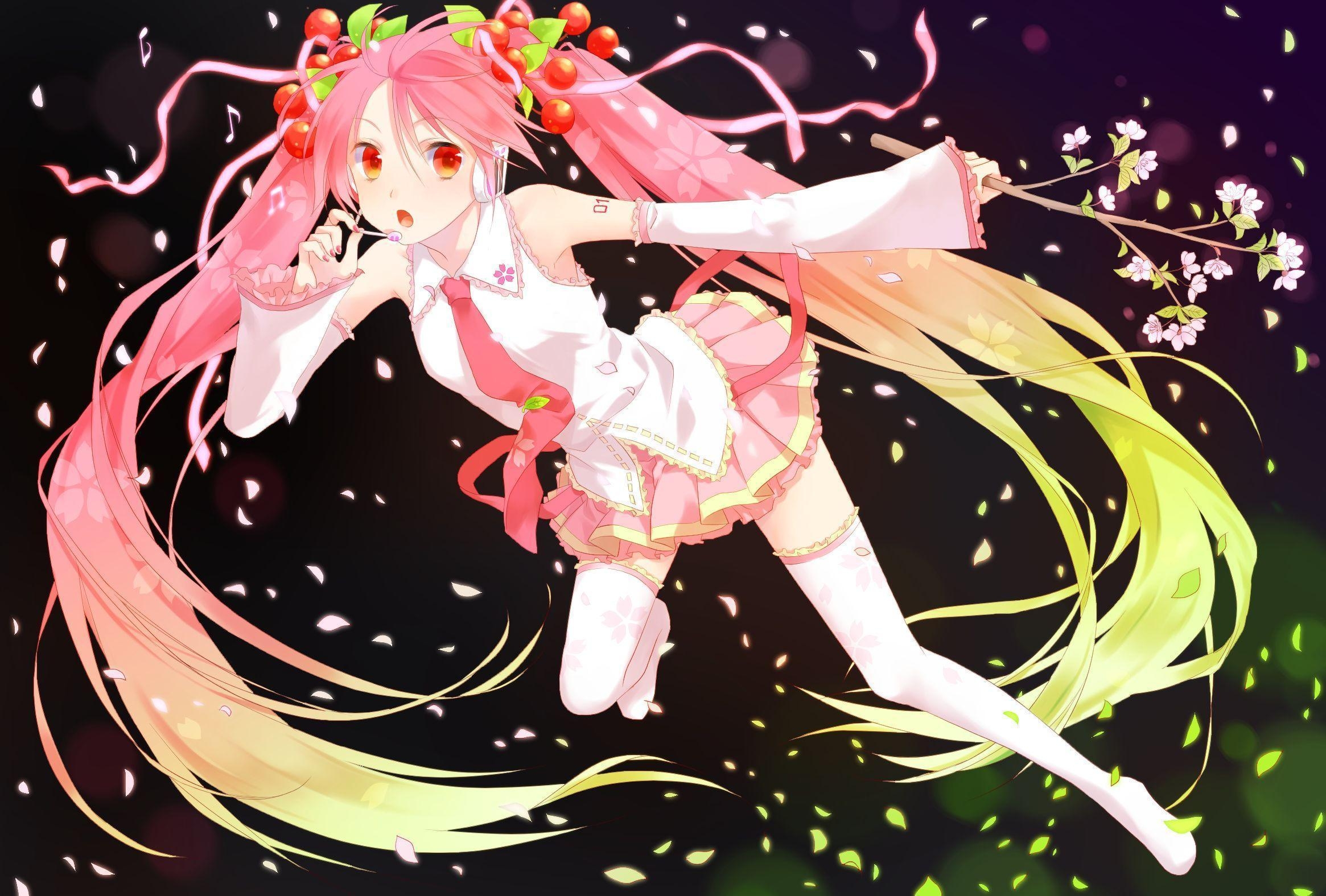 2330x1580 Cherry Blossoms Hatsune Miku Okitune Sama Sakura Miku Skirt, Desktop