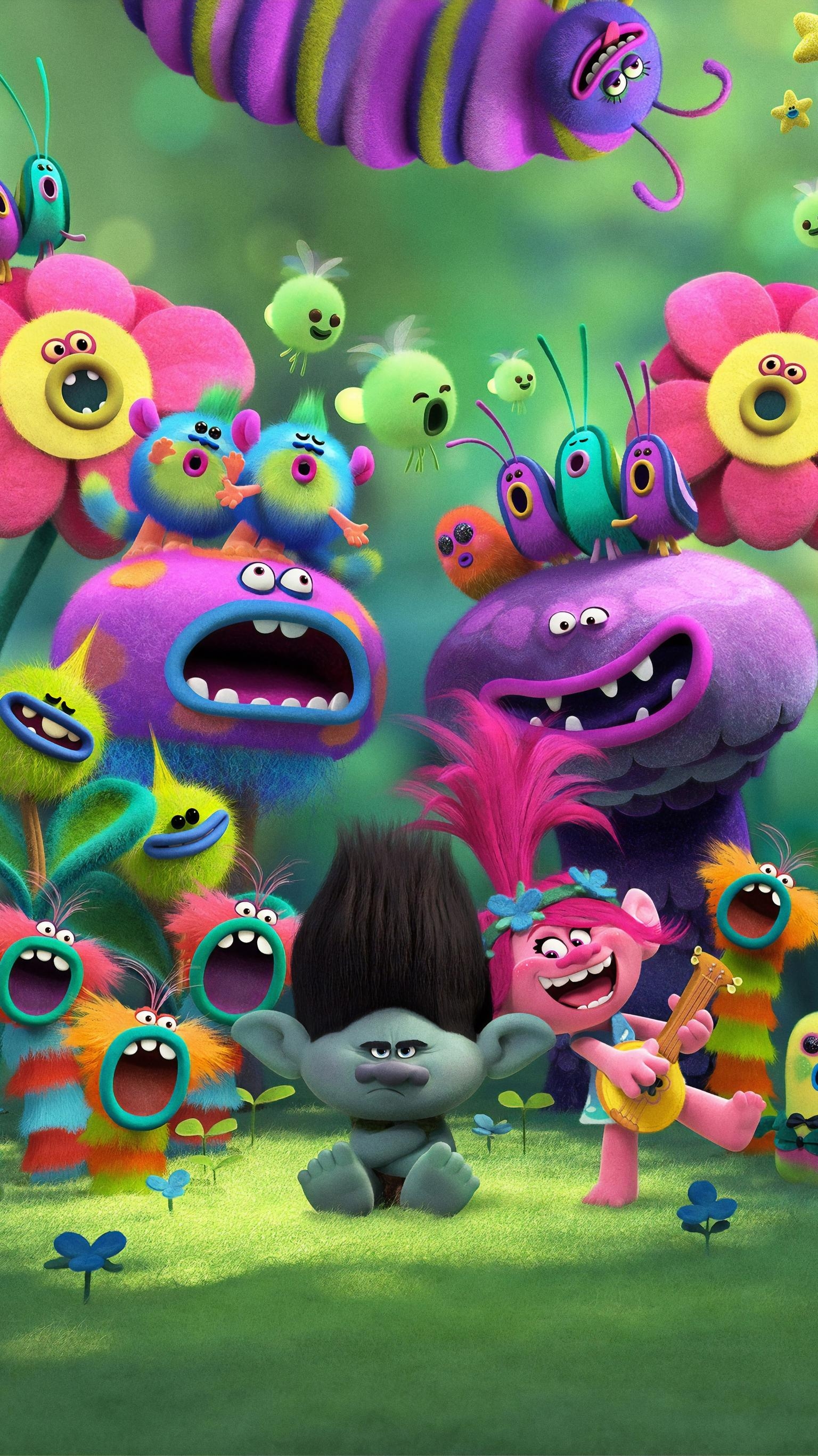 1540x2740 Trolls (2016) Phone Wallpaper, Phone