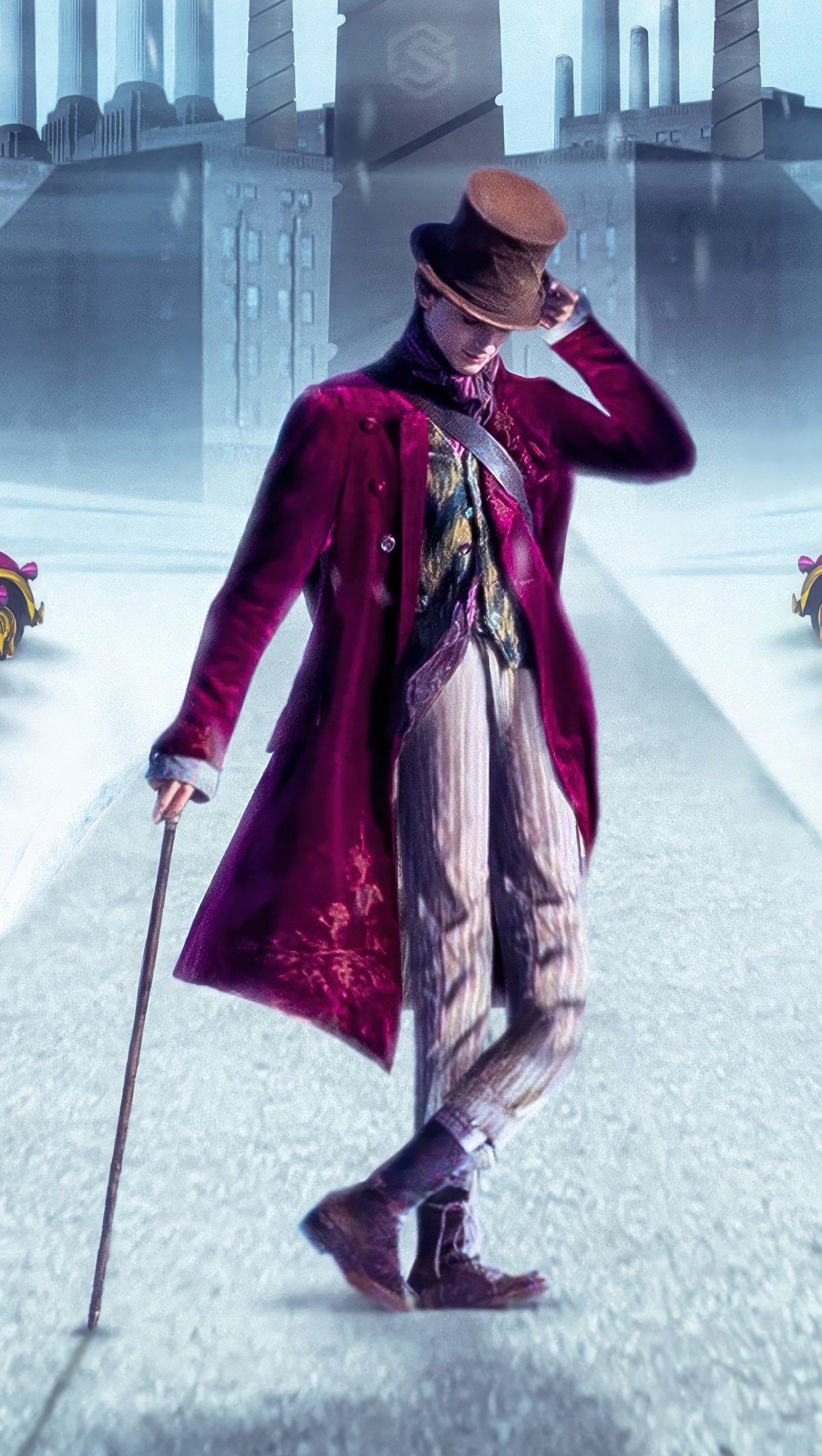 1220x2160 Wonka Timothee Chalamet Wallpaper 4k HD, Phone