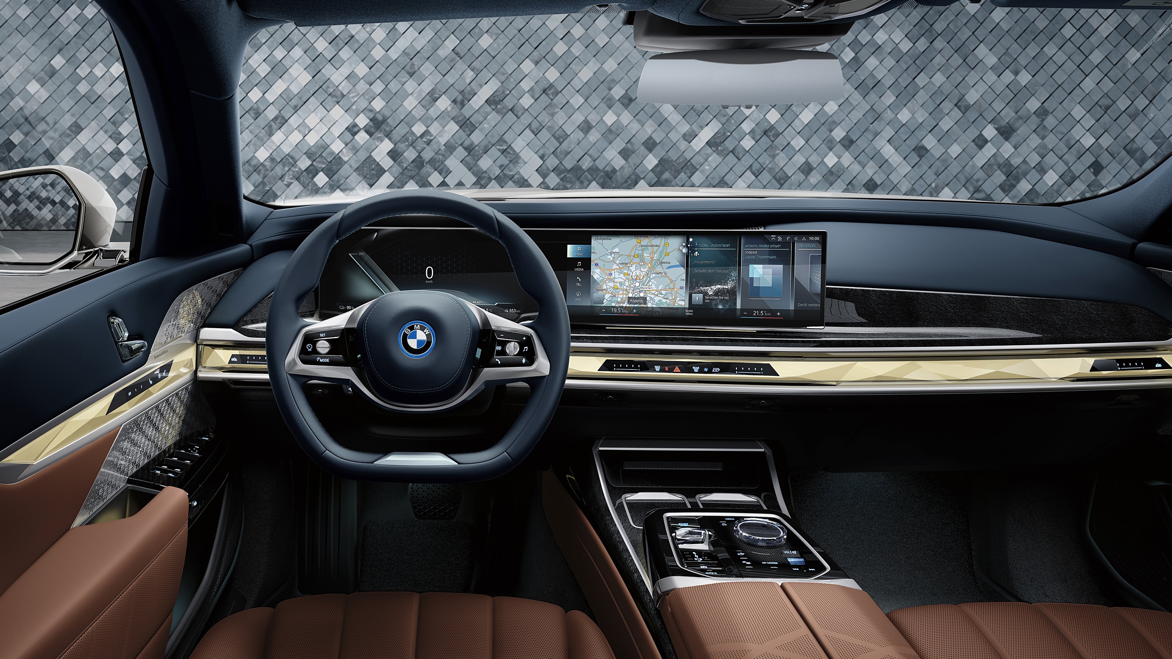 3840x2160 BMW i7 xDrive60 Excellence The First Edition 2022 4K Interior Wallpaper Car Wallpaper, Desktop