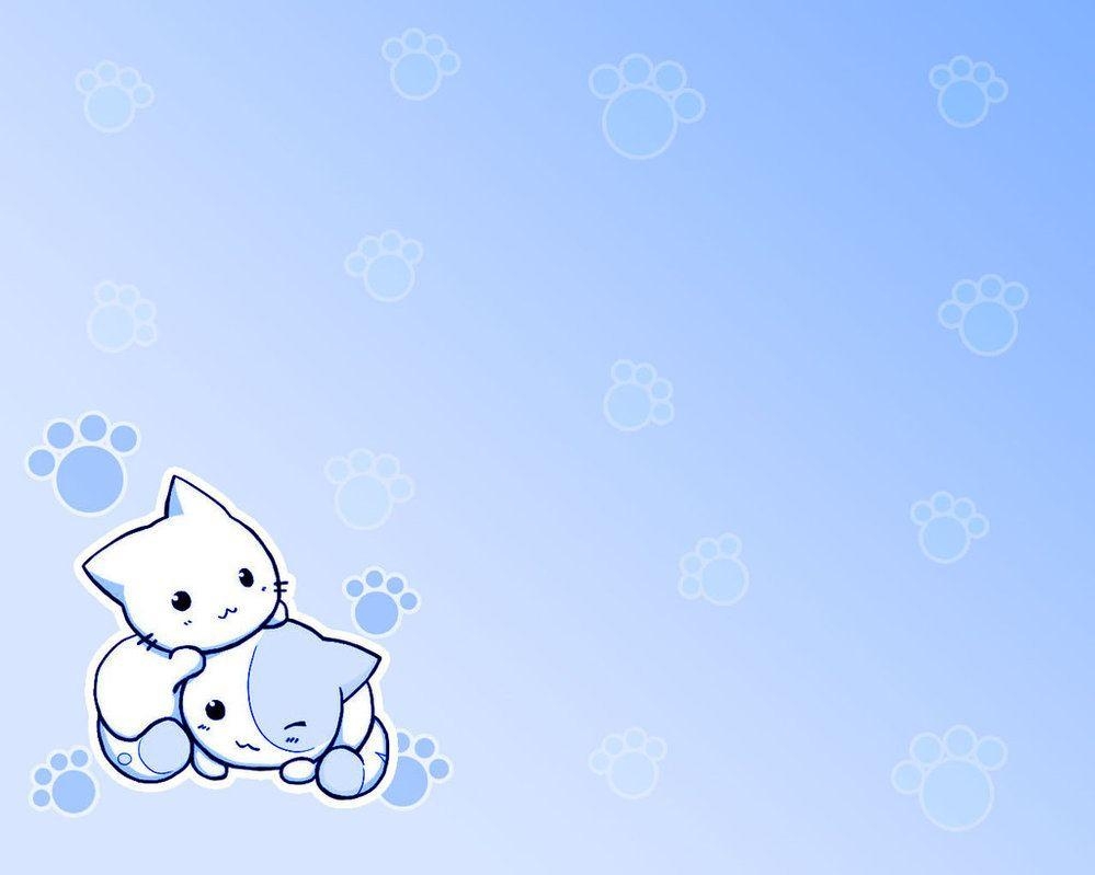 1000x800 Blue Wallpaper Kawaii, Desktop