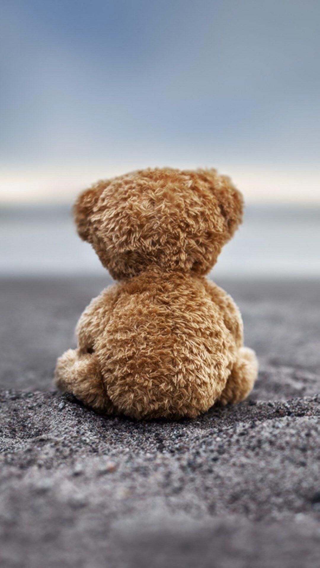 1080x1920 Bear Doll Back Lonely Ground #iPhone #plus #wallpaper. iPhone 6, Phone