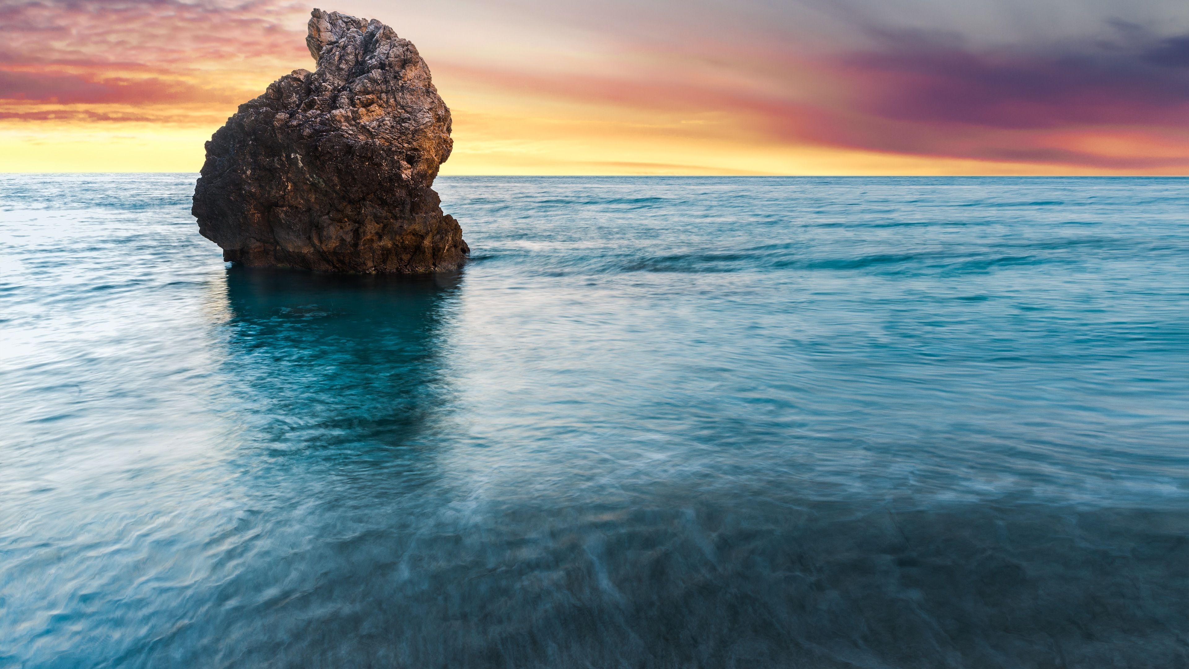 3840x2160 Beach Rock Lefkada Greece 4K Ultra HD Desktop Wallpaper, Desktop