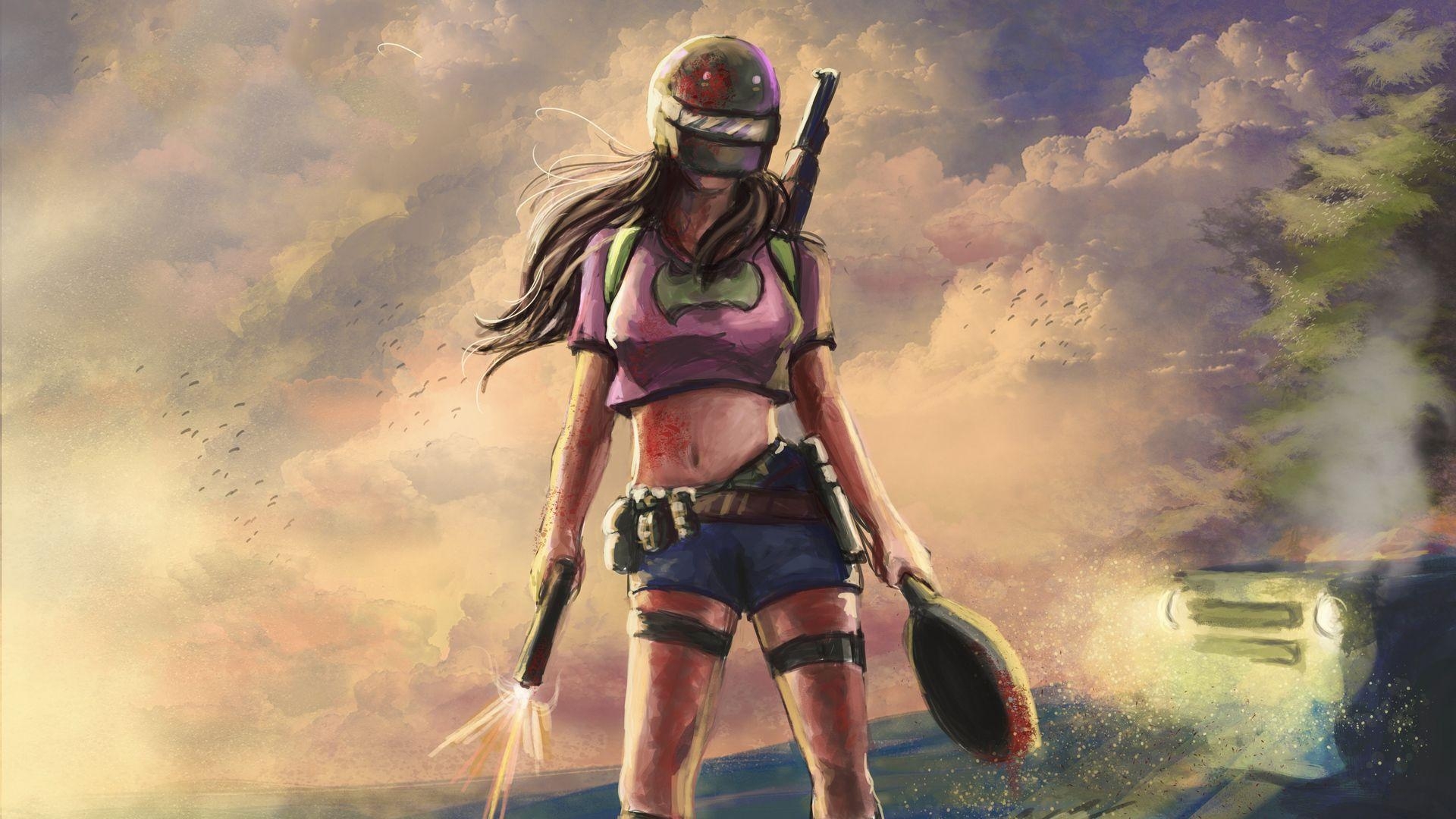 1920x1080 Anime Girl PUBG Wallpaper, Desktop