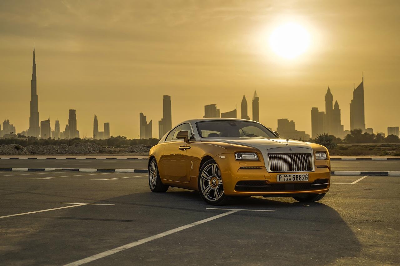 1280x860 Desktop Wallpaper Dubai Rolls Royce Wraith Luxury Cityscape Gold, Desktop