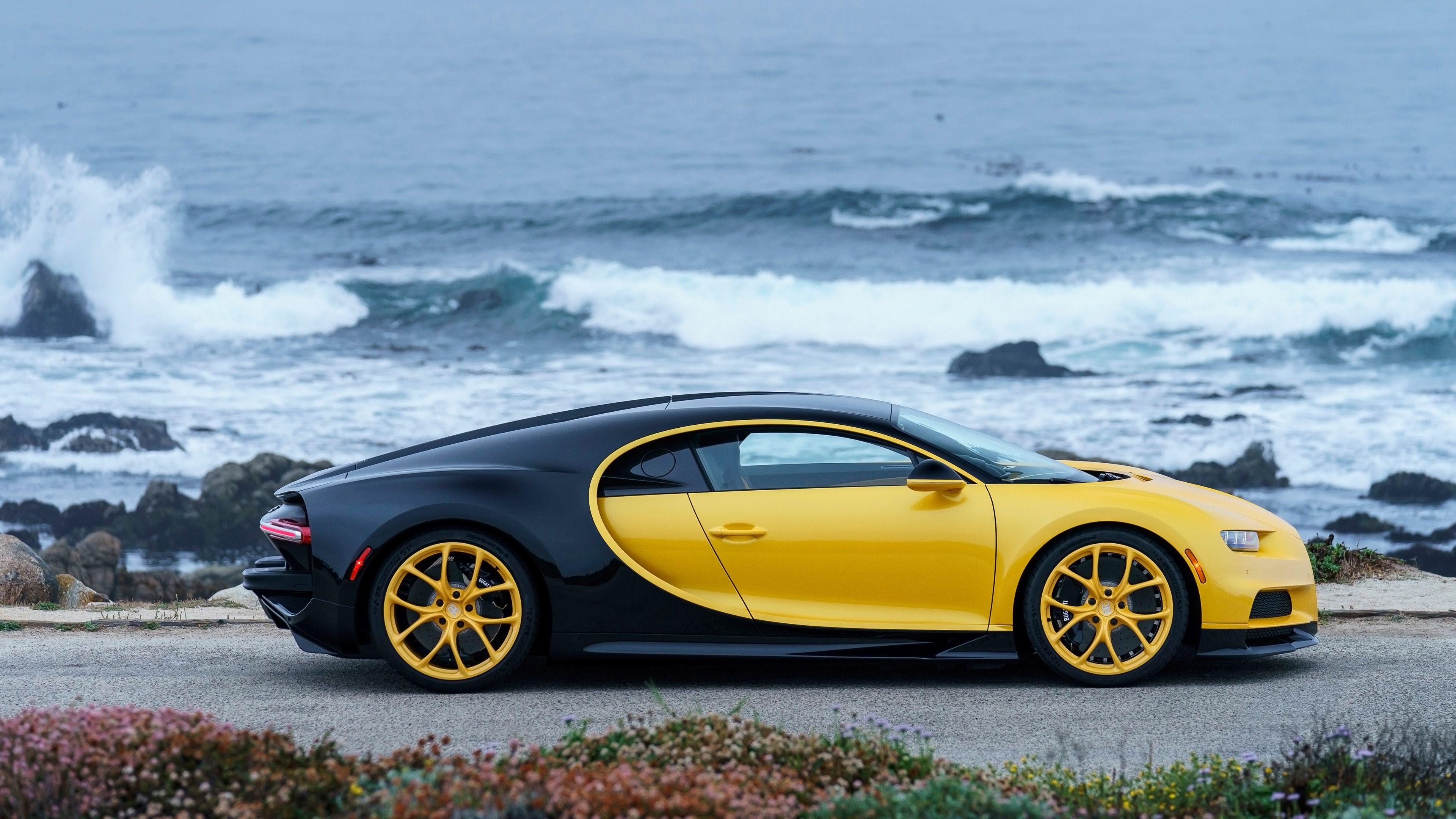 3840x2160 Bugatti Chiron Yellow and Black 4K 3 Wallpaper. HD Car, Desktop