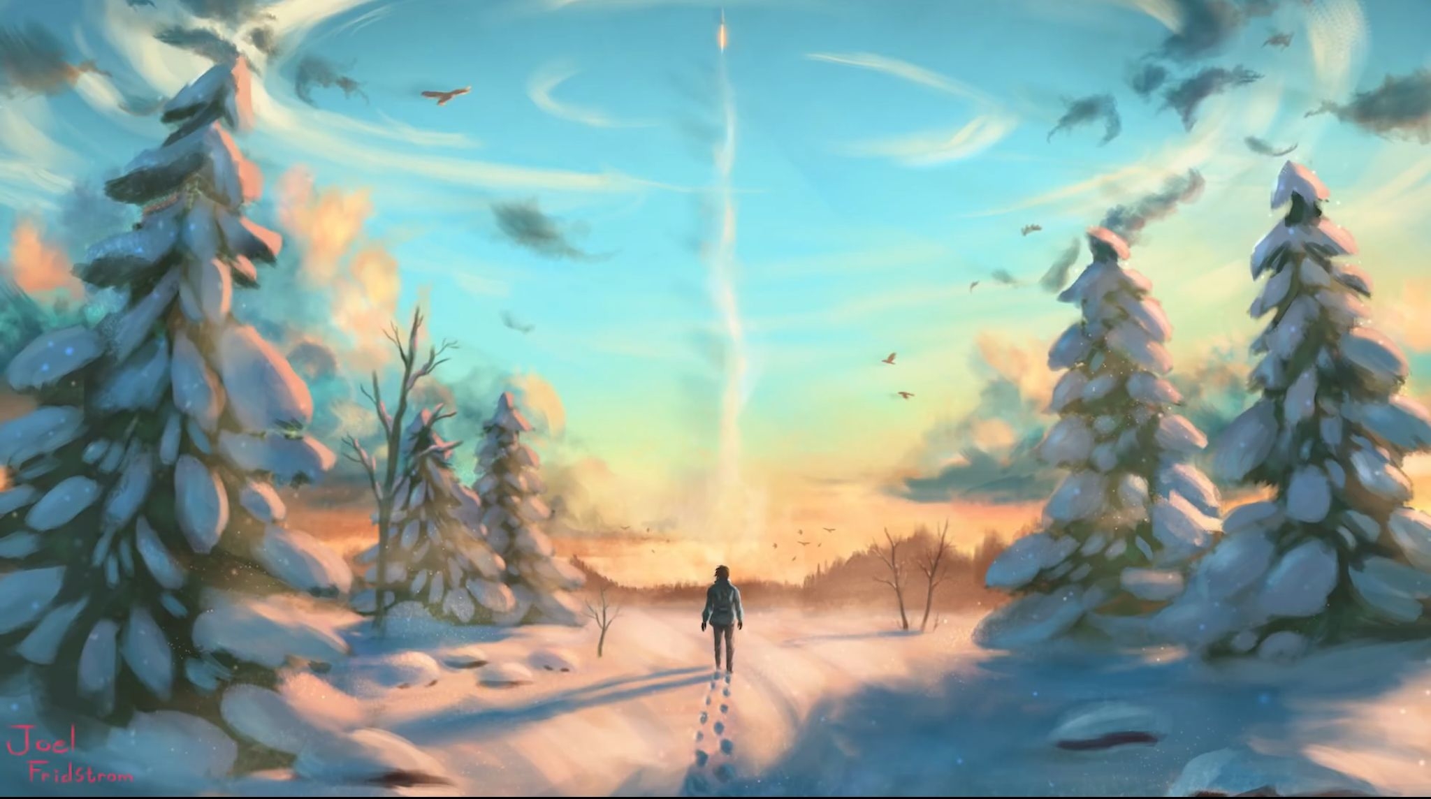 2050x1150 Winter Digital Art Wallpaper Free Winter Digital Art Background, Desktop