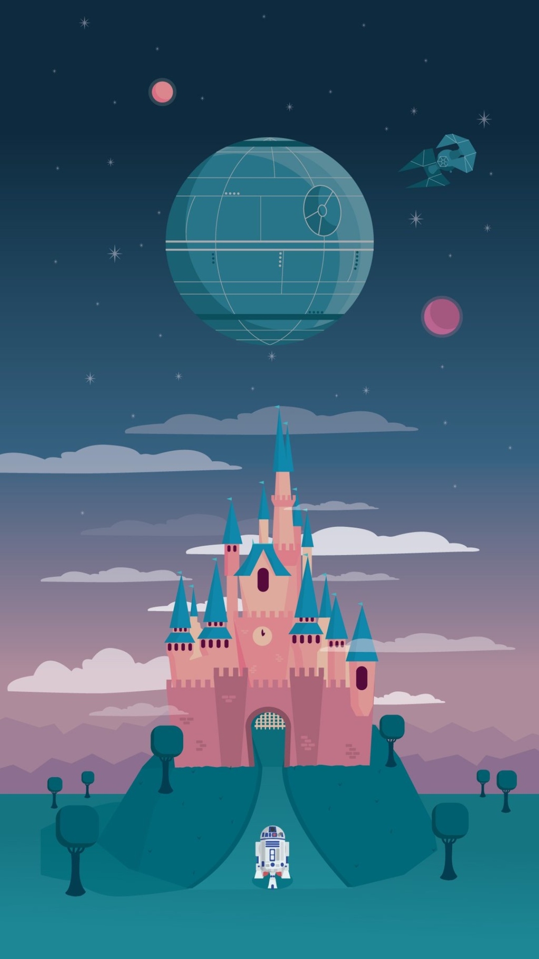 1080x1920 Disney Princess With Rainbow Background Wallpaper Download, Phone