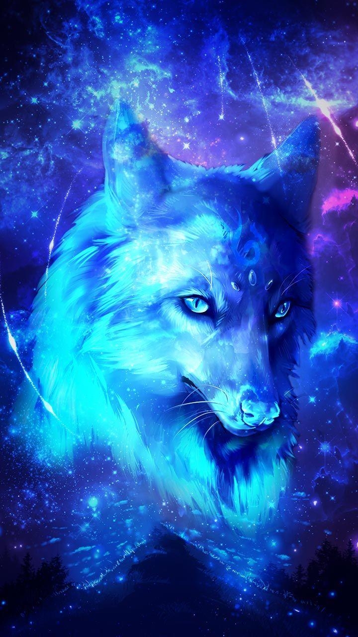 720x1280 Galaxy Wolf. Wolf spirit animal, Beautiful wolves, Galaxy wolf, Phone