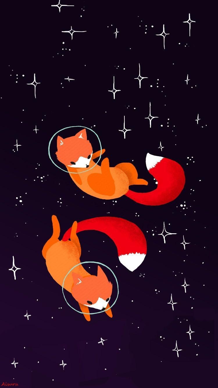 750x1340 Fox Art Cosmos Wallpaper iPhone My Edition A, Phone