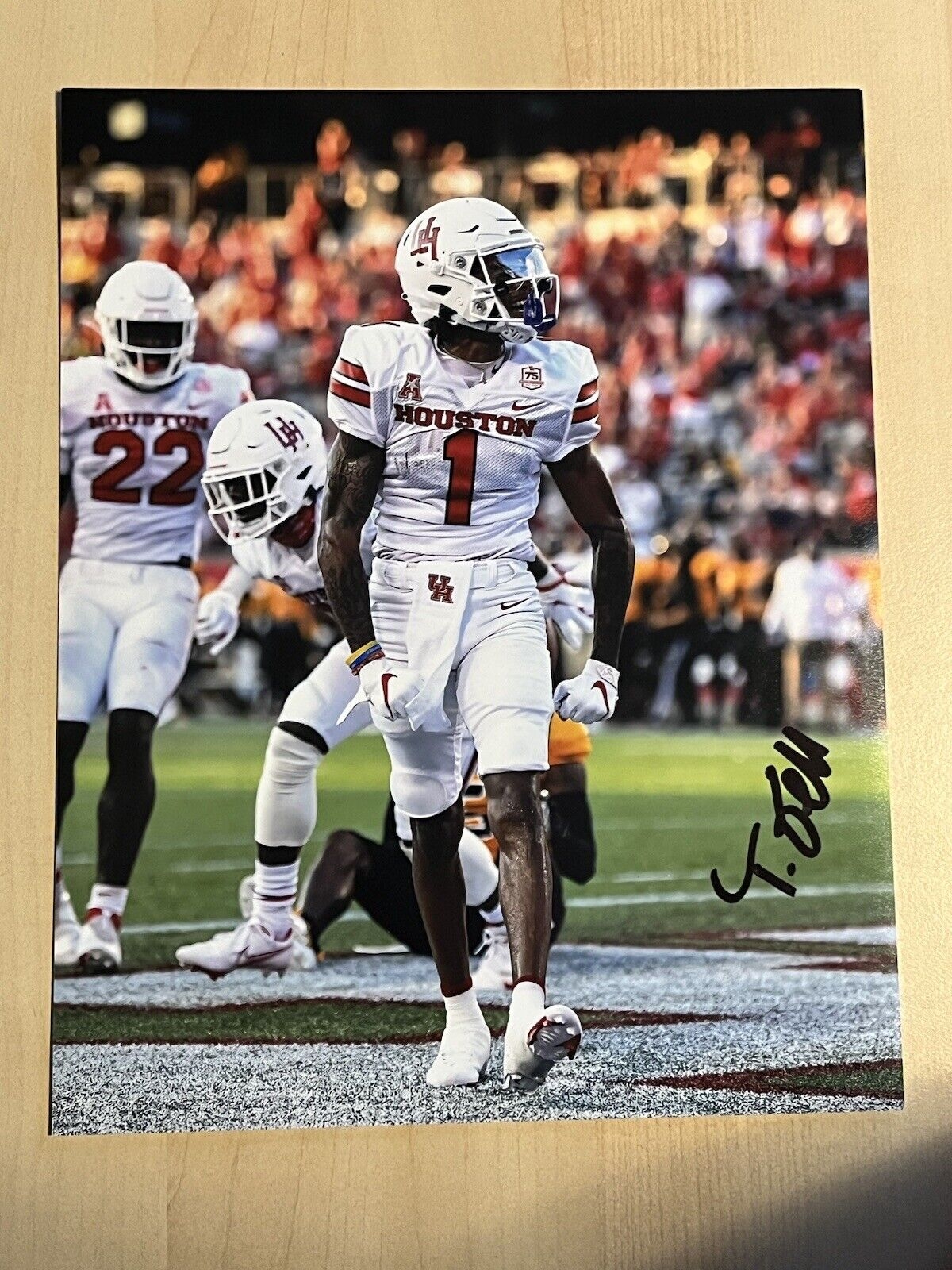 1200x1600 NATHANIEL TANK DELL HAND SIGNED 8x10 PHOTO AUTOGRAPHED HOUSTON COUGARS STAR COA, Phone