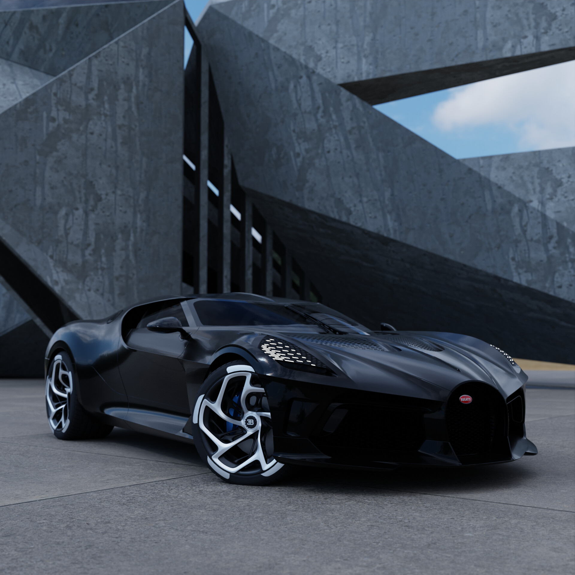 1920x1920 Bugatti La Voiture Noire, Phone