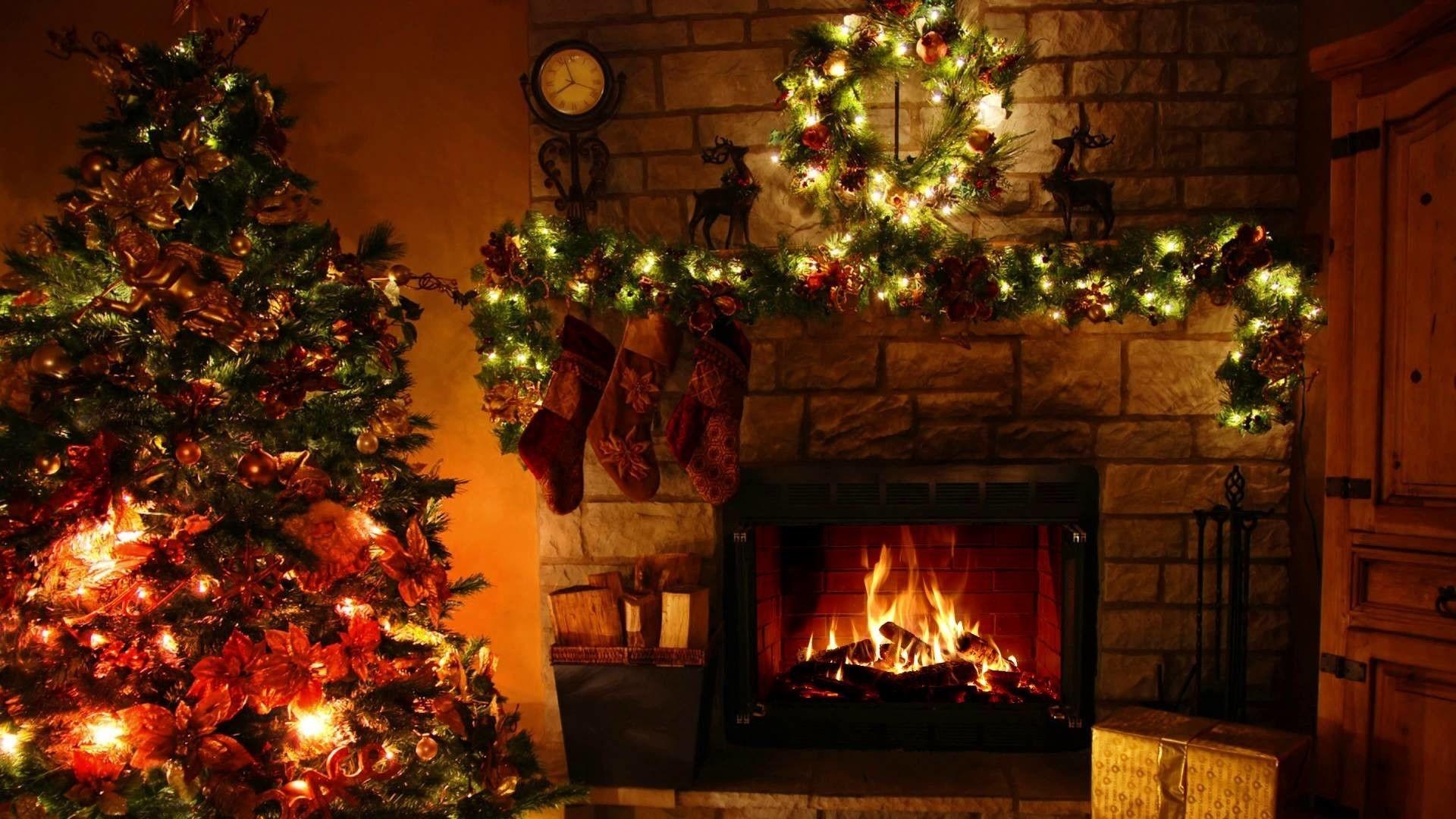 1920x1080 Christmas Fireplace Wallpaper, Desktop