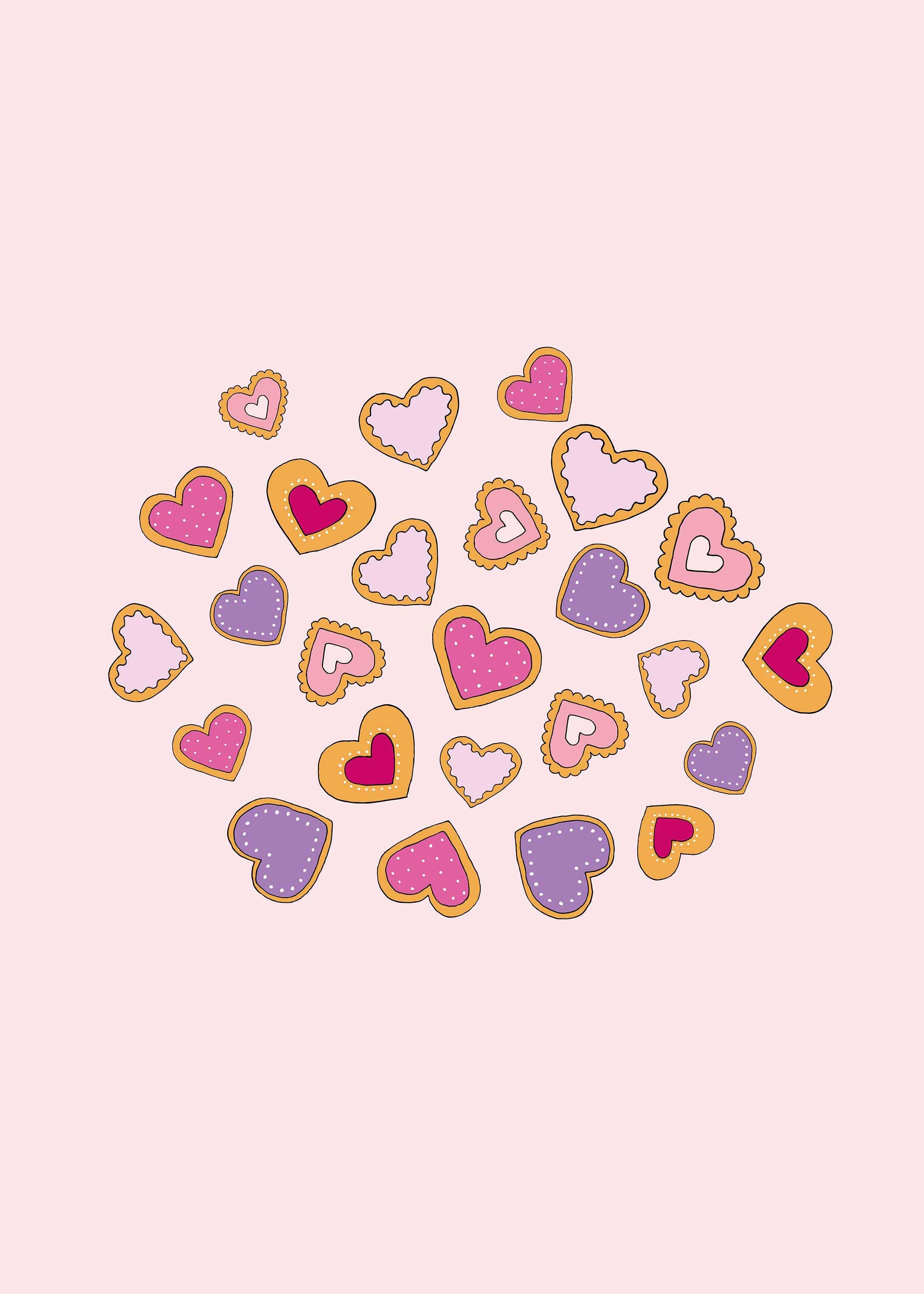 2180x3050 Heart cookie desktop wallpaper, Phone