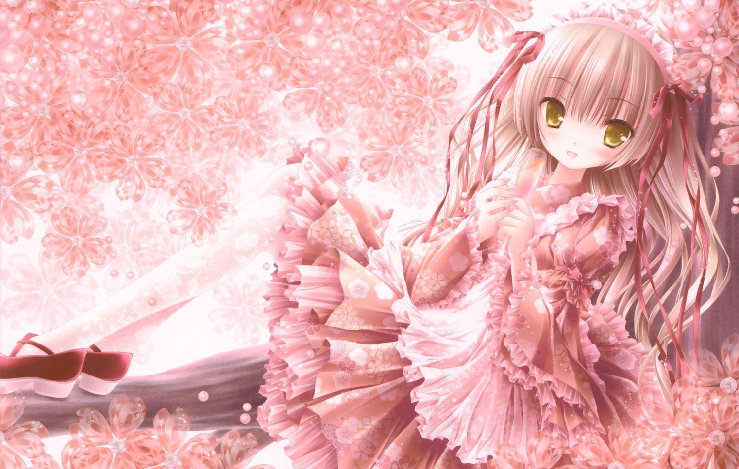 1500x960 Pink Anime Wallpaper Free Pink Anime Background, Desktop