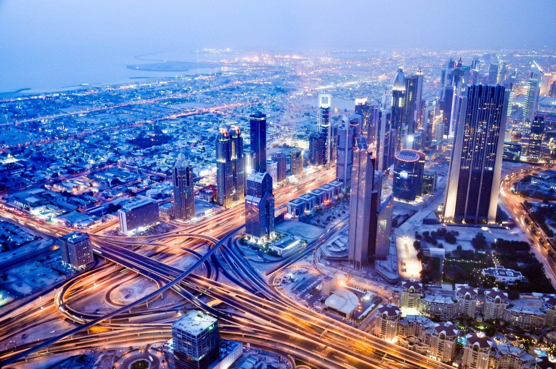 1920x1280 dubai dubai road panorama united arab emirates building night city, Desktop