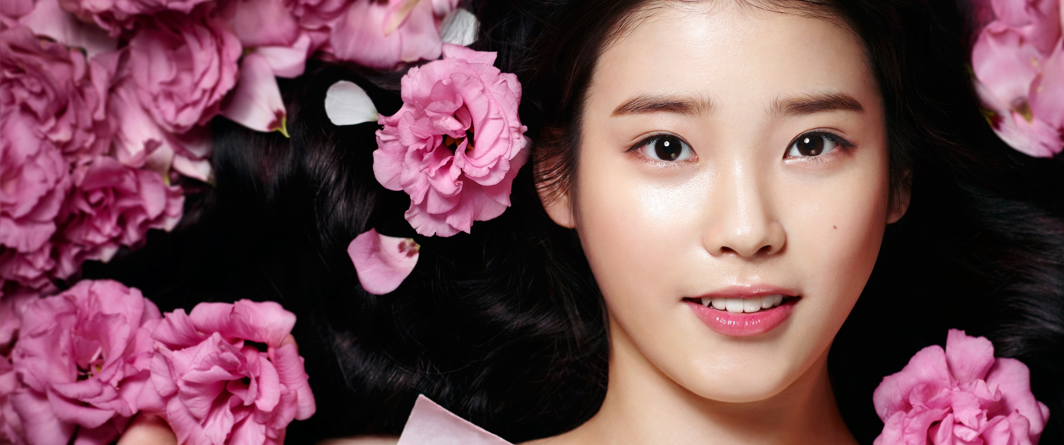 3440x1440 IU Wallpaper 4K, South Korean Singer, K Pop Singer, Asian, Music, Dual Screen