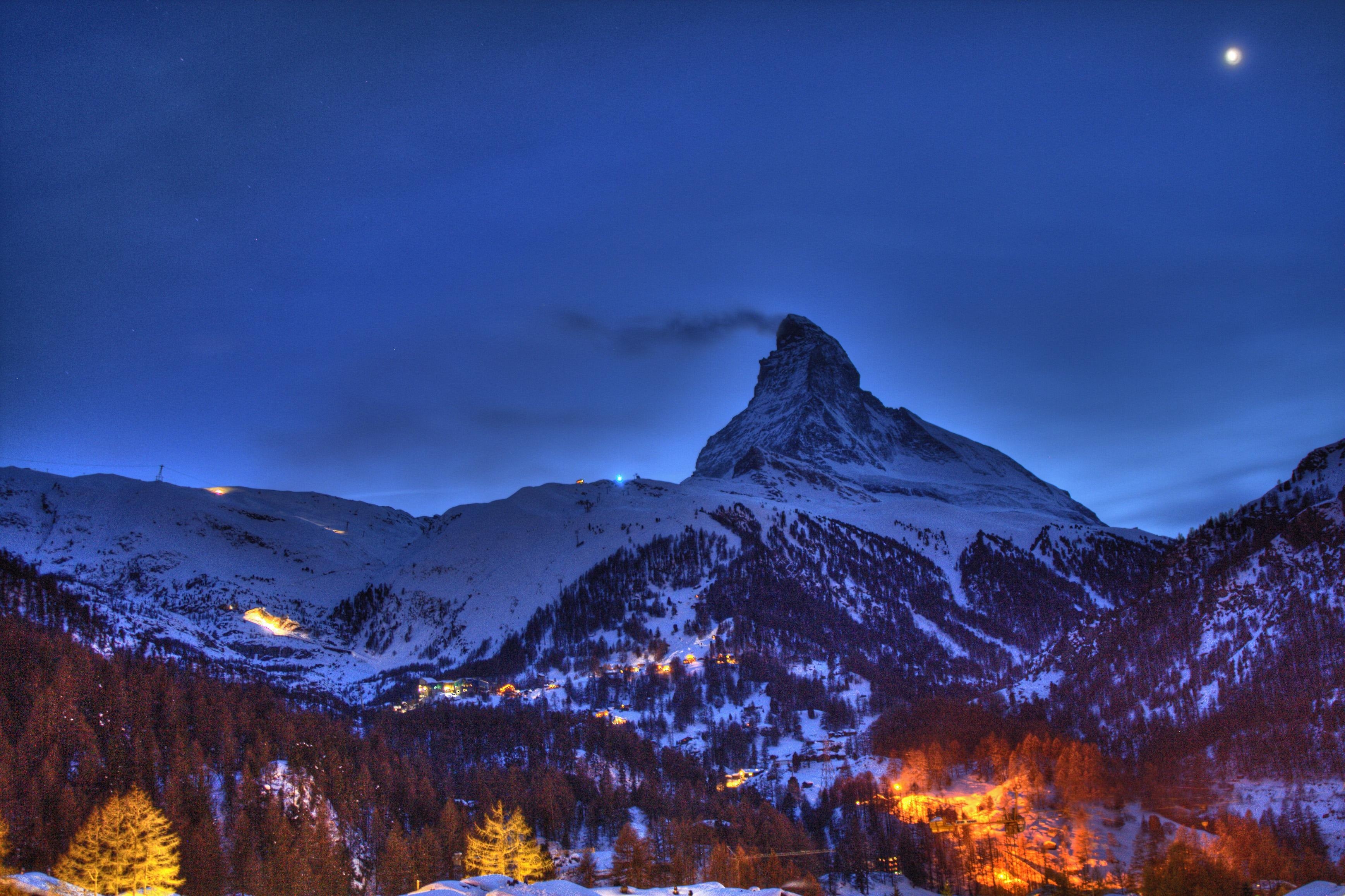 3480x2320 Zermatt, Switzerland Village and Matterhorn HD Wallpaper, Desktop