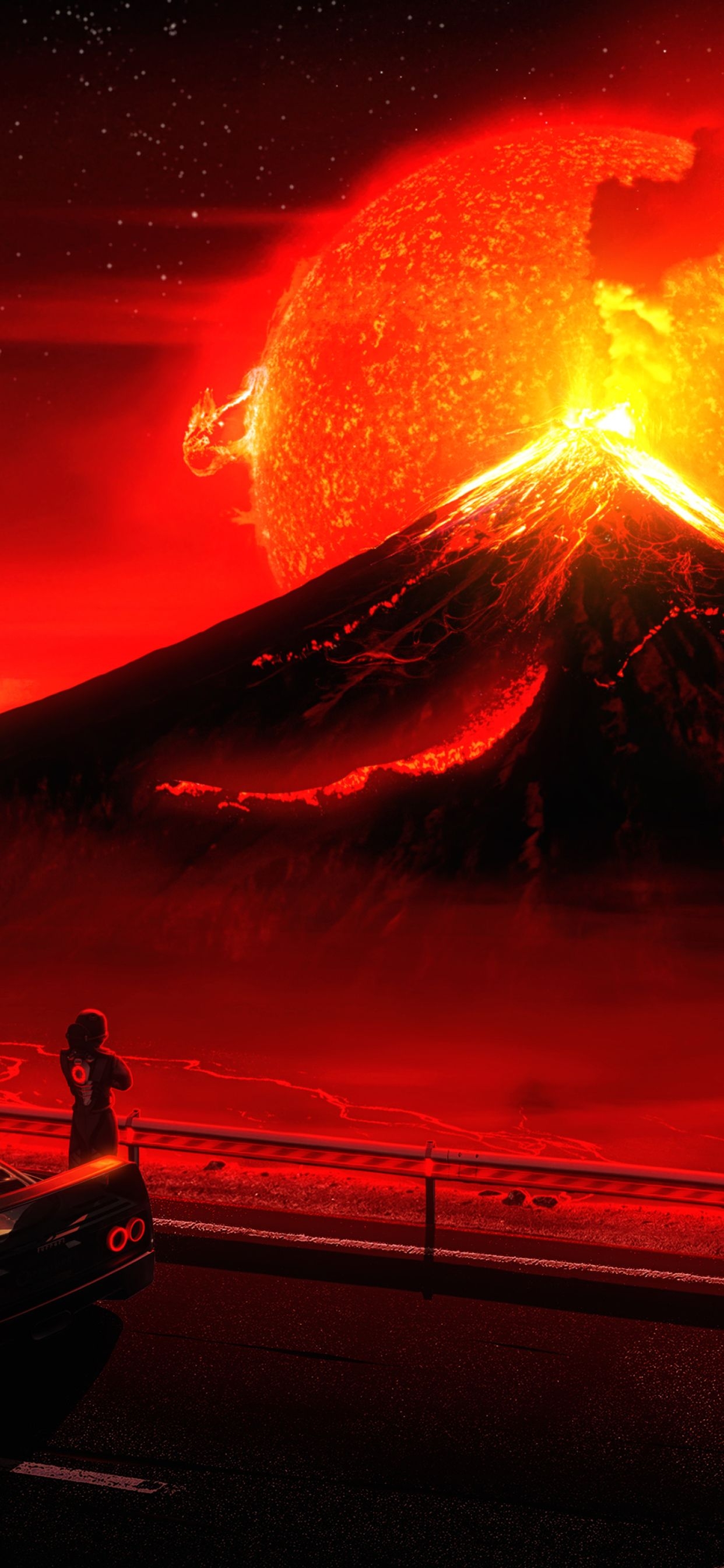 1250x2690 Volcano 4K iPhone XS MAX Wallpaper, HD Artist 4K, Phone