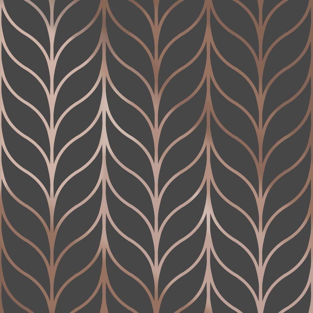 1000x1000 Holden Shimmering Geo Striped Wallpaper Art Deco Trellis Metallic, Phone