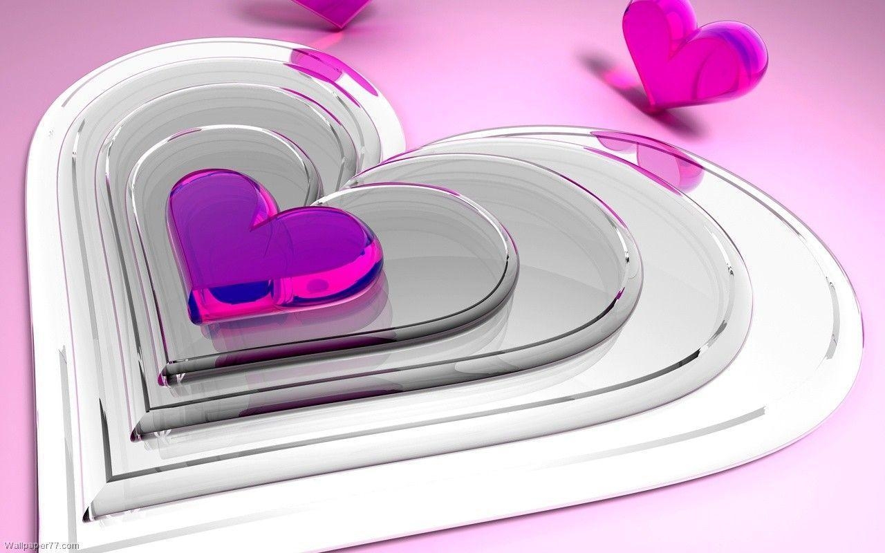 1280x800 Purple Hearts Wallpaper, Desktop