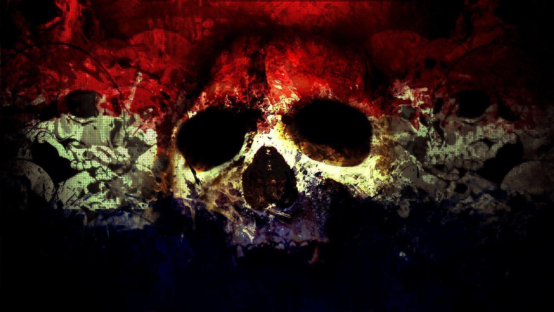 1920x1080 Red Skull Wallpaper HD, Desktop