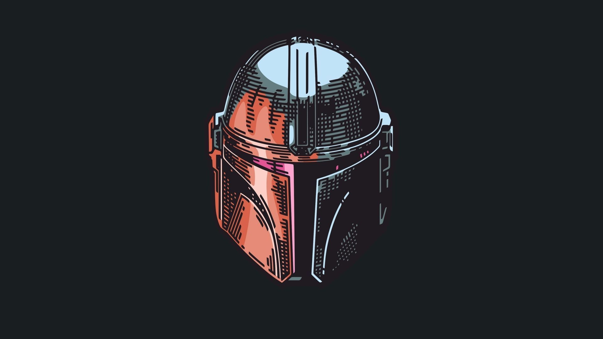 1920x1080 Desktop wallpaper the mandalorian, minimal, mask, HD image, picture, background, 79adbb, Desktop