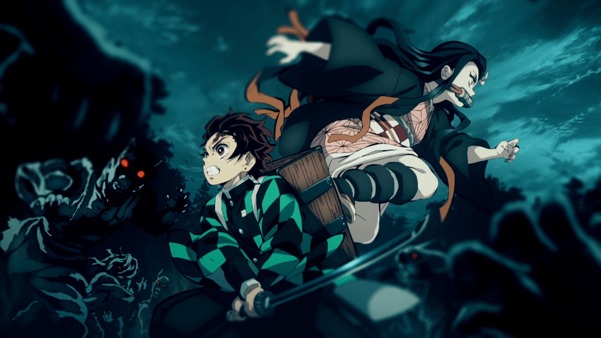 1920x1080 Tanjirou and Nezuko Anime Demon Slayer: Kimetsu no Yaiba Wallpaper, Desktop