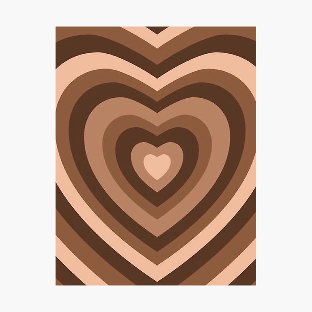 1000x1000 y2k heart brown Poster, Phone