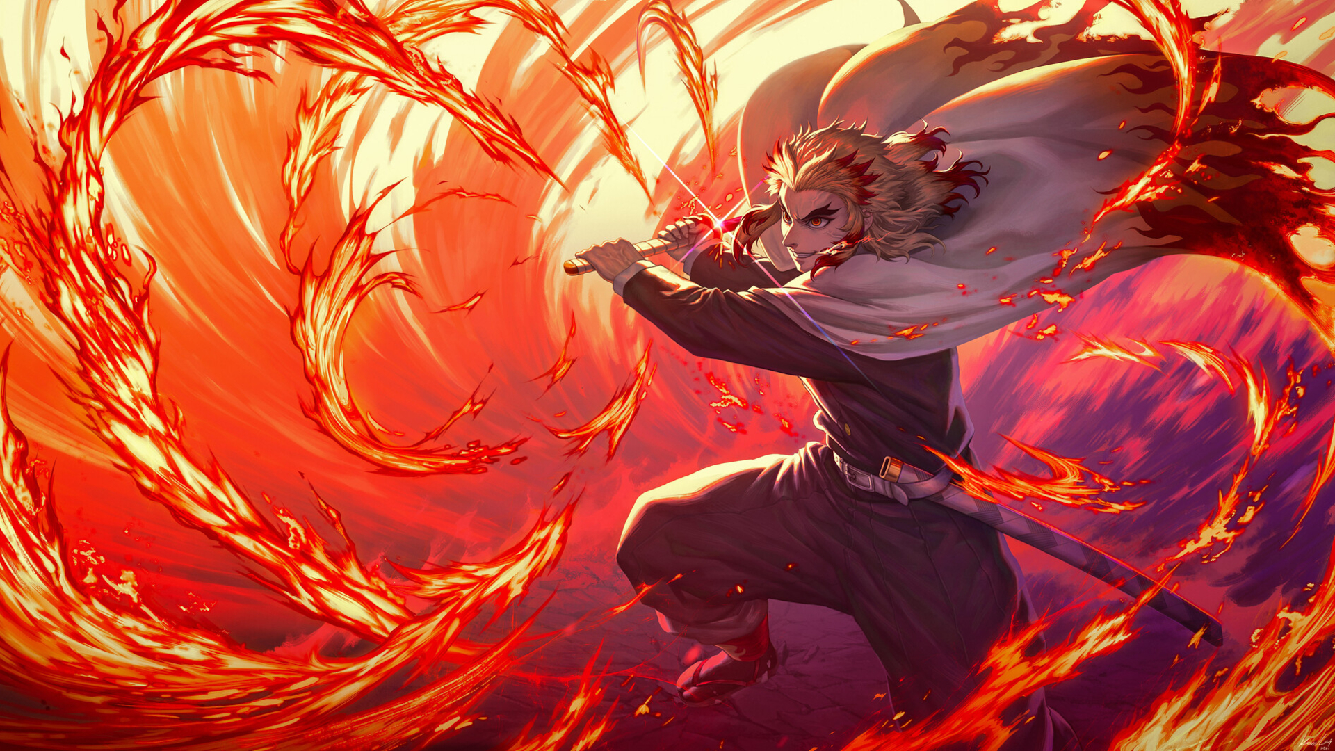 1920x1080 Demon Slayer Wallpaper Kyojuro Rengoku For Tech, Desktop