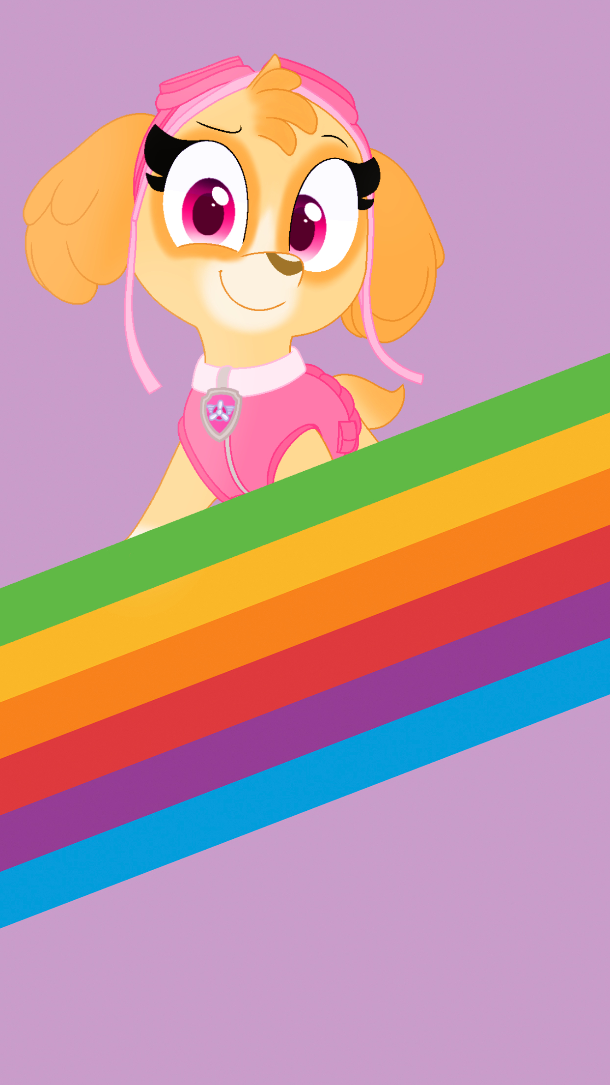 1250x2210 Apple iPhone Wallpaper: Skye Rainbow Stripe, Phone