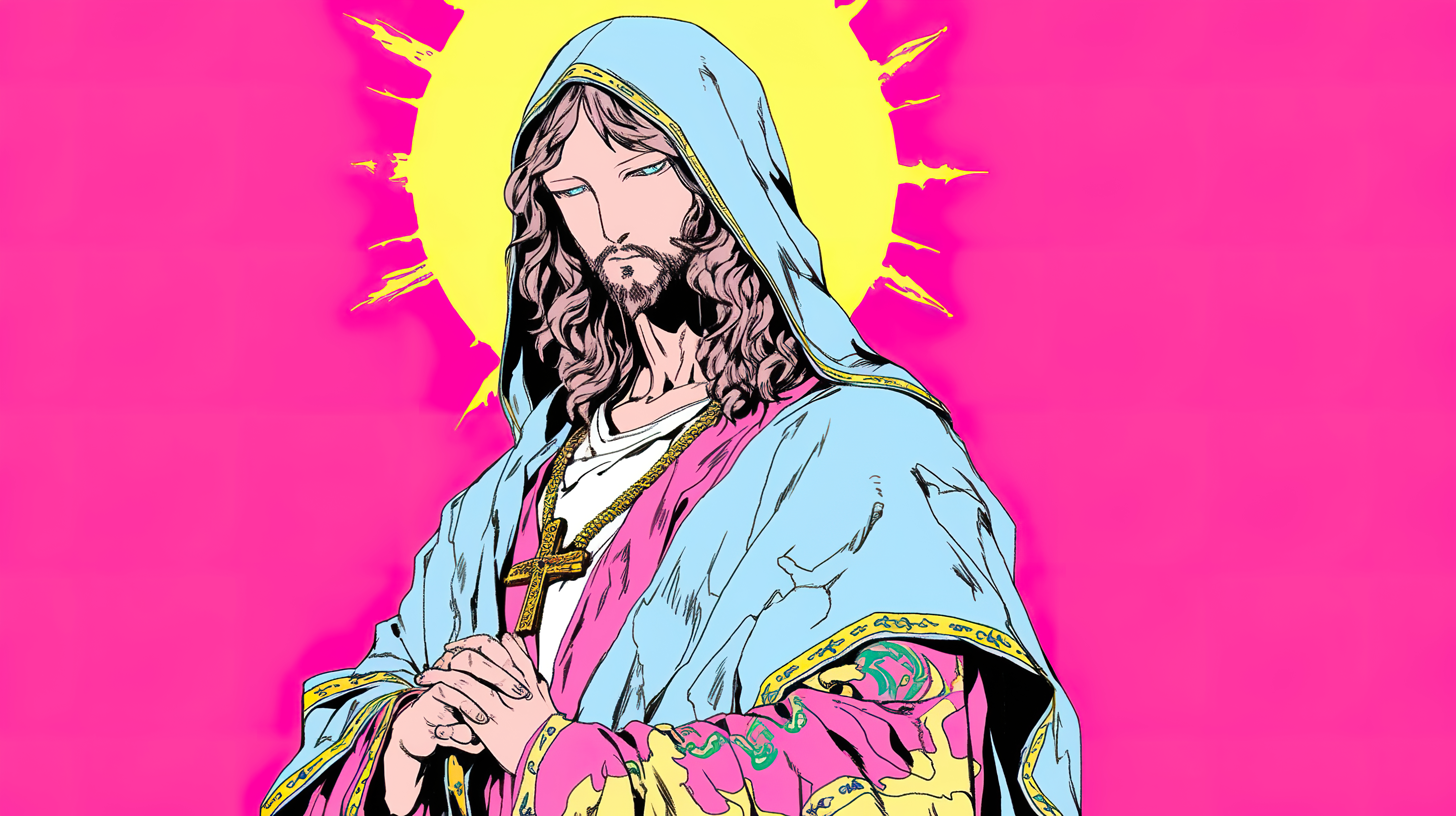 4370x2450 Artistic Jesus Wallpaper, Desktop