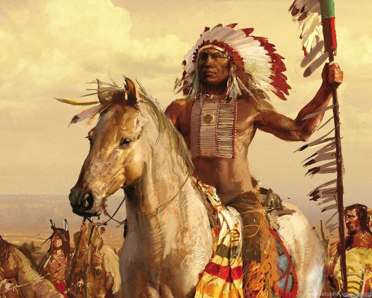 1280x1030 Native American Warrior Wallpaper Desktop Background, Desktop