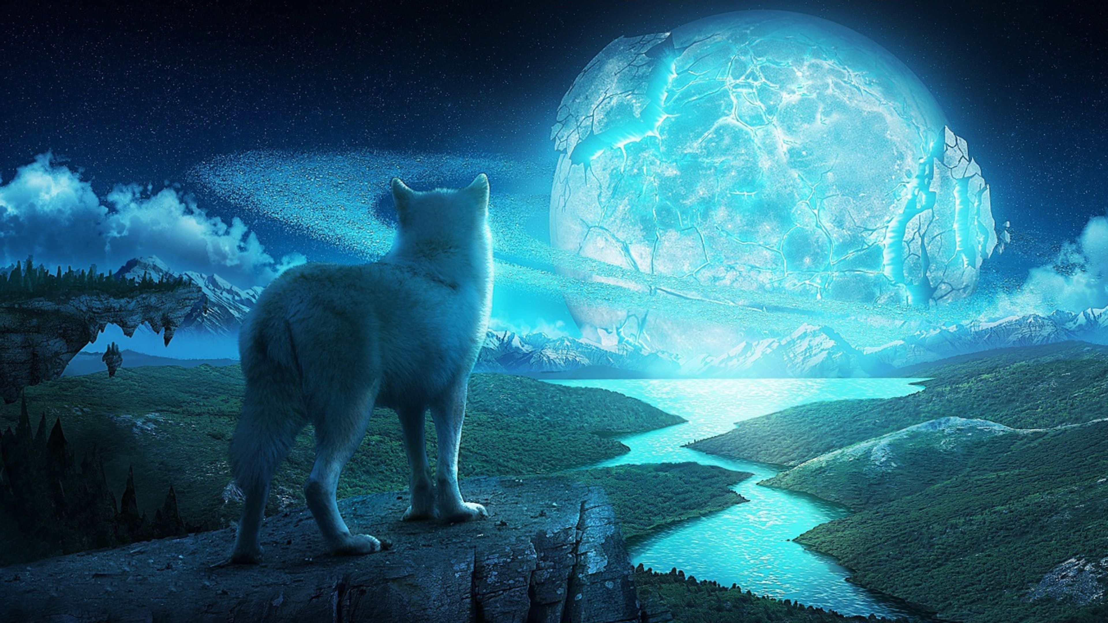 3840x2160 Mystical Wolf Wallpaper Free Mystical Wolf Background, Desktop