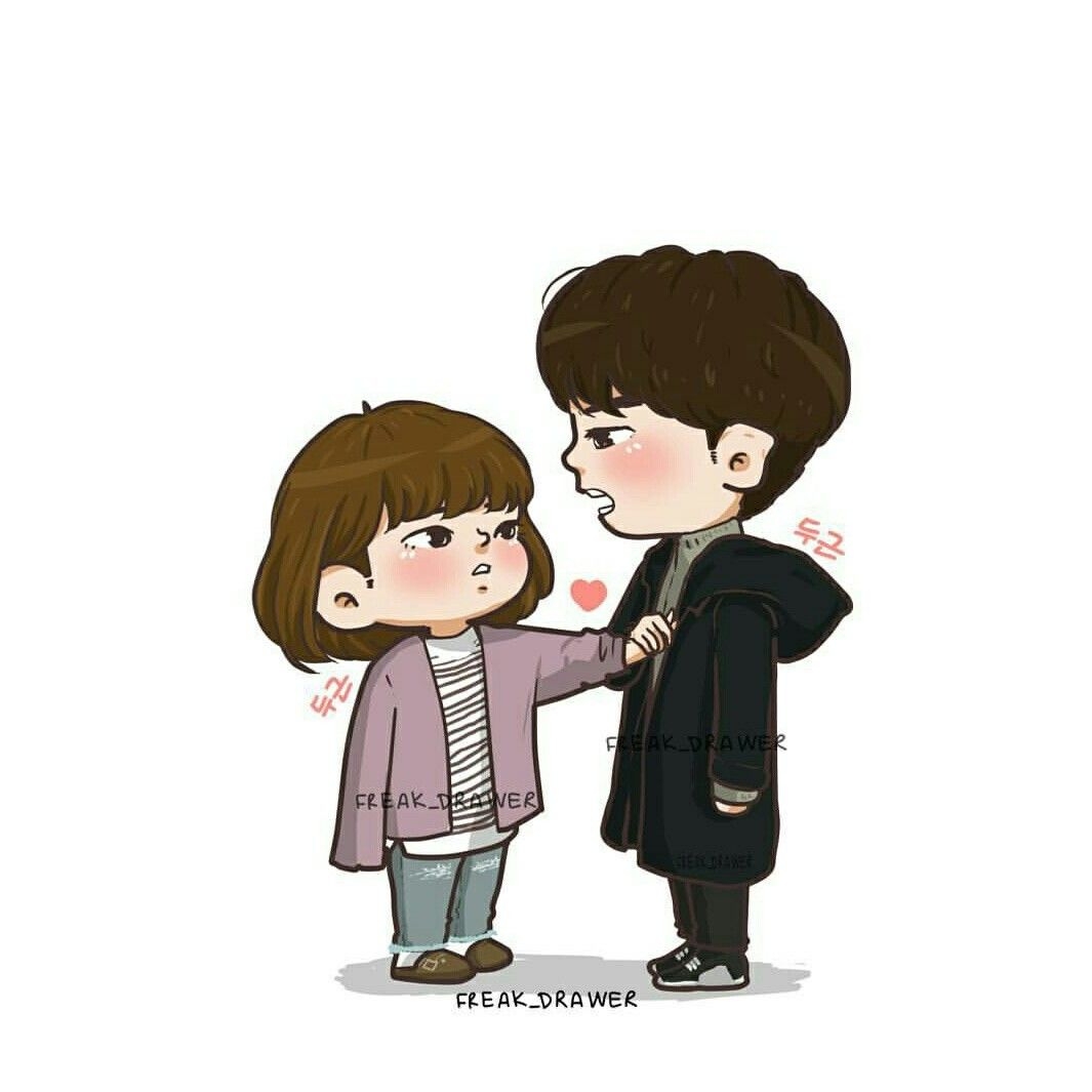 1070x1070 image about KDrama Cartoon. See more about kdrama, fanart and korean, Phone