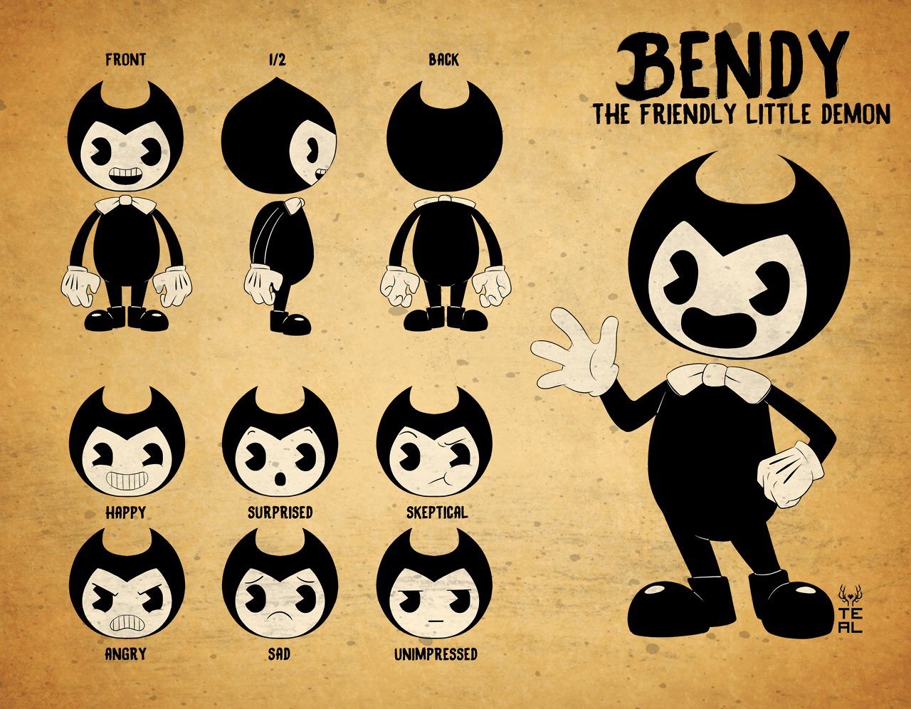 1280x1000 bendy and the ink machines. The o, Desktop