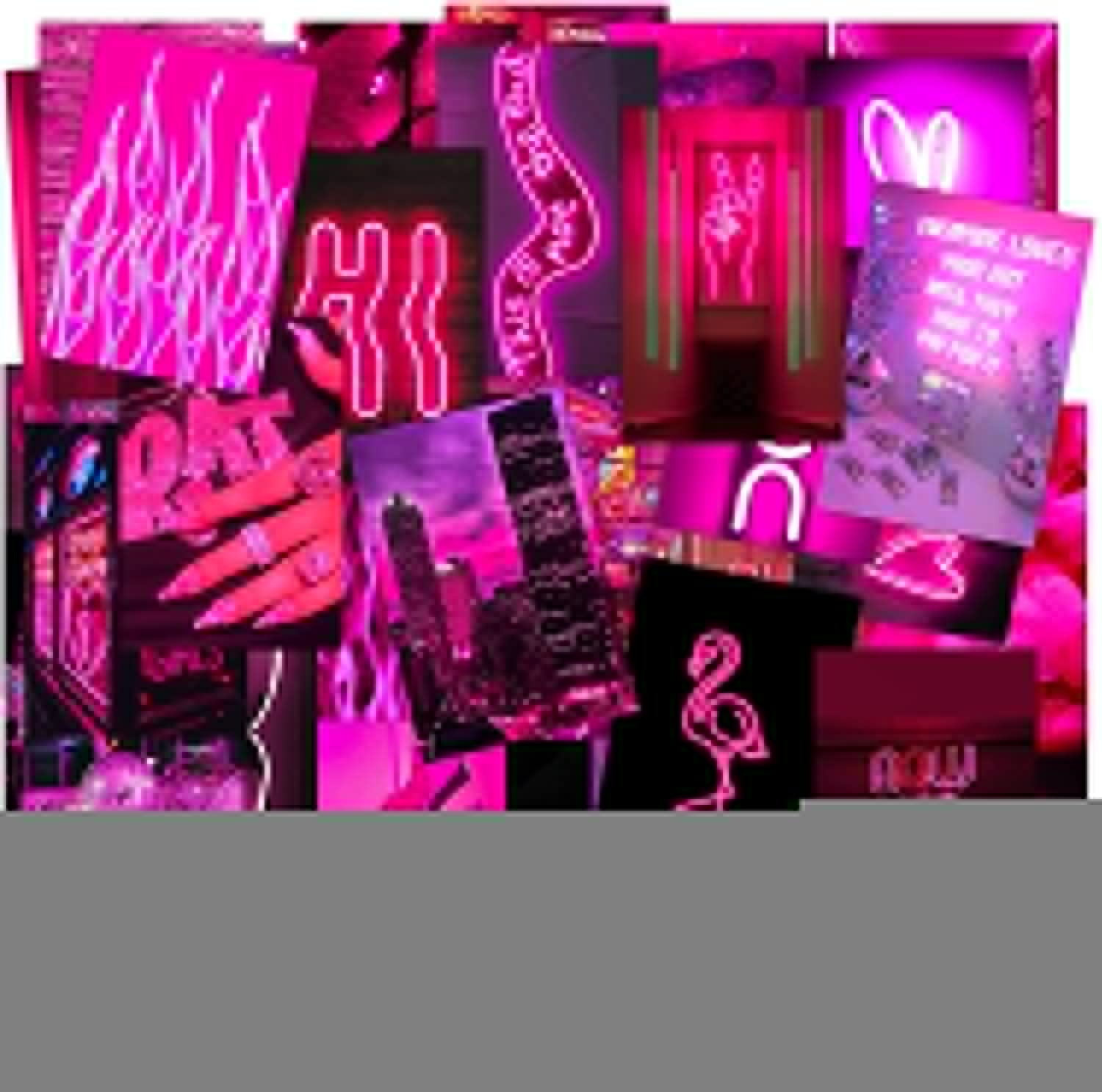 1500x1490 8TEHEVIN 50PCS Pink Neon Aesthetic Picture Wall Collage Kit, Aesthetic Posters for Dorm Photo Wall Decor, Wall Art Prints for Boys Girls, Neon Posters Collections, Bedroom Decor for Teen Girl: Posters, Desktop