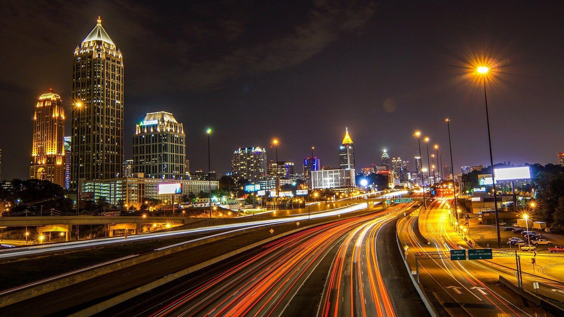 1920x1080 Atlanta Usa City Night. iPhone Wallpaper. Atlanta, Desktop