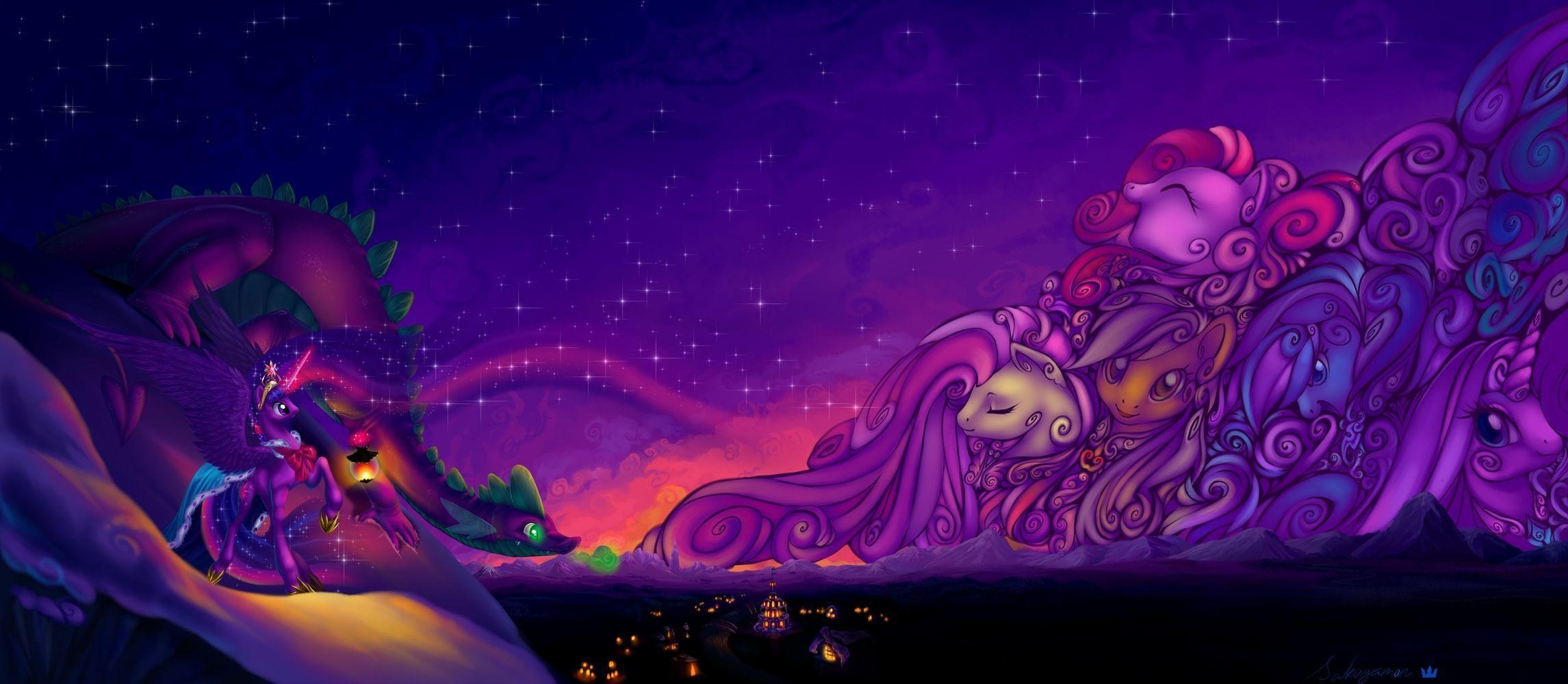 2300x1000 Twilight Sparkle HD Wallpaper, Dual Screen