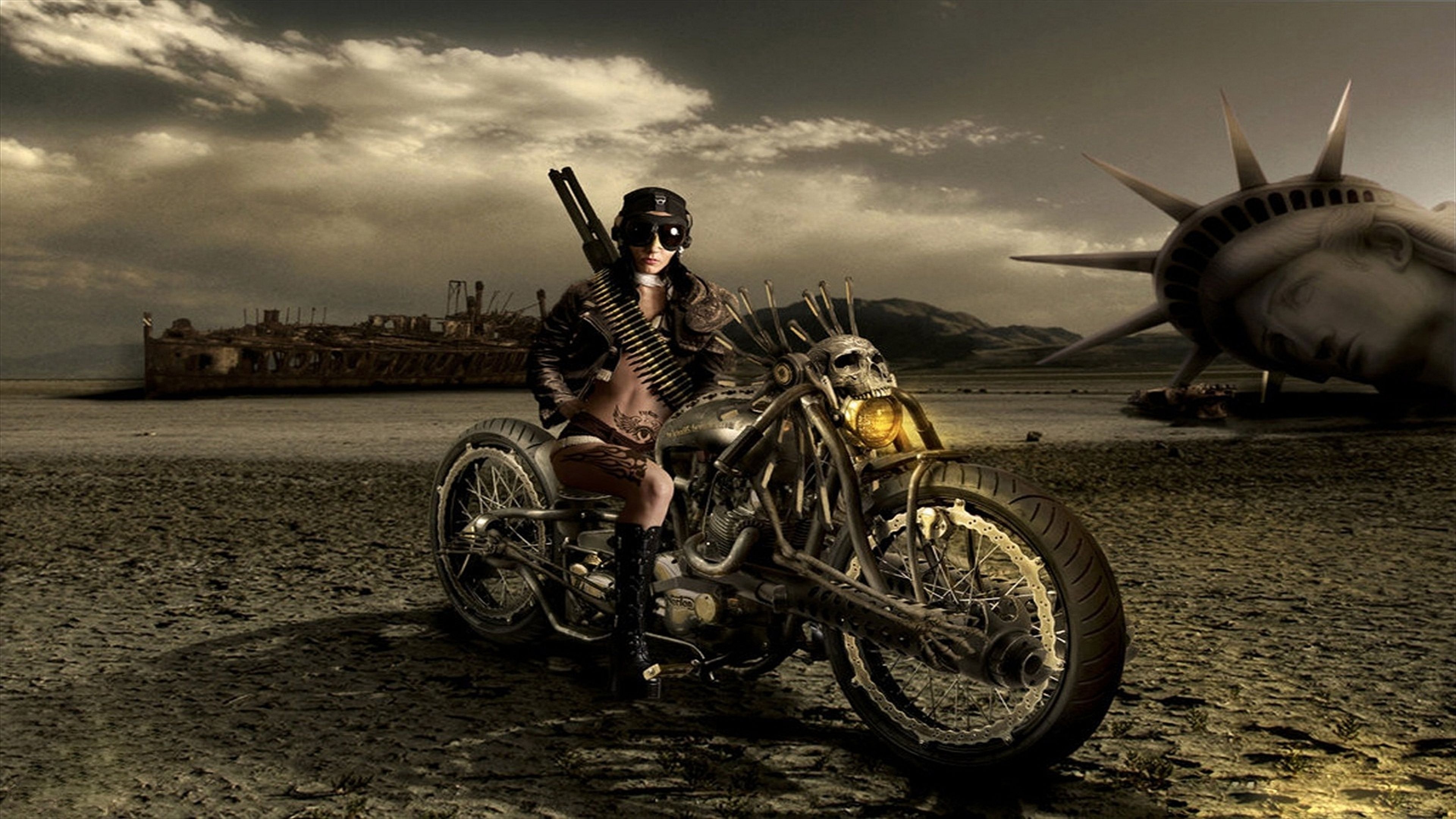 3840x2160 Biker Art Wallpaper Free Biker Art Background, Desktop