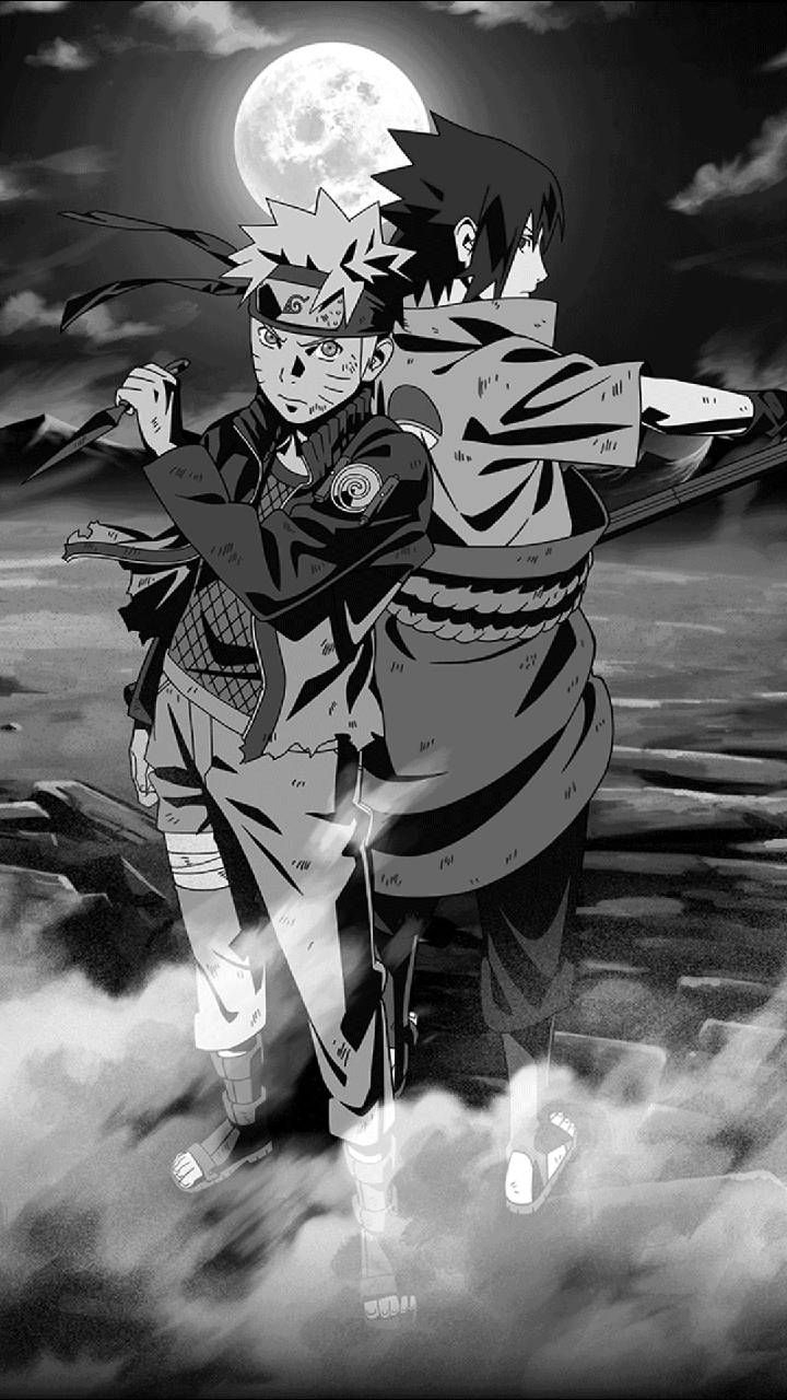 720x1280 Naruto Black And White, Phone